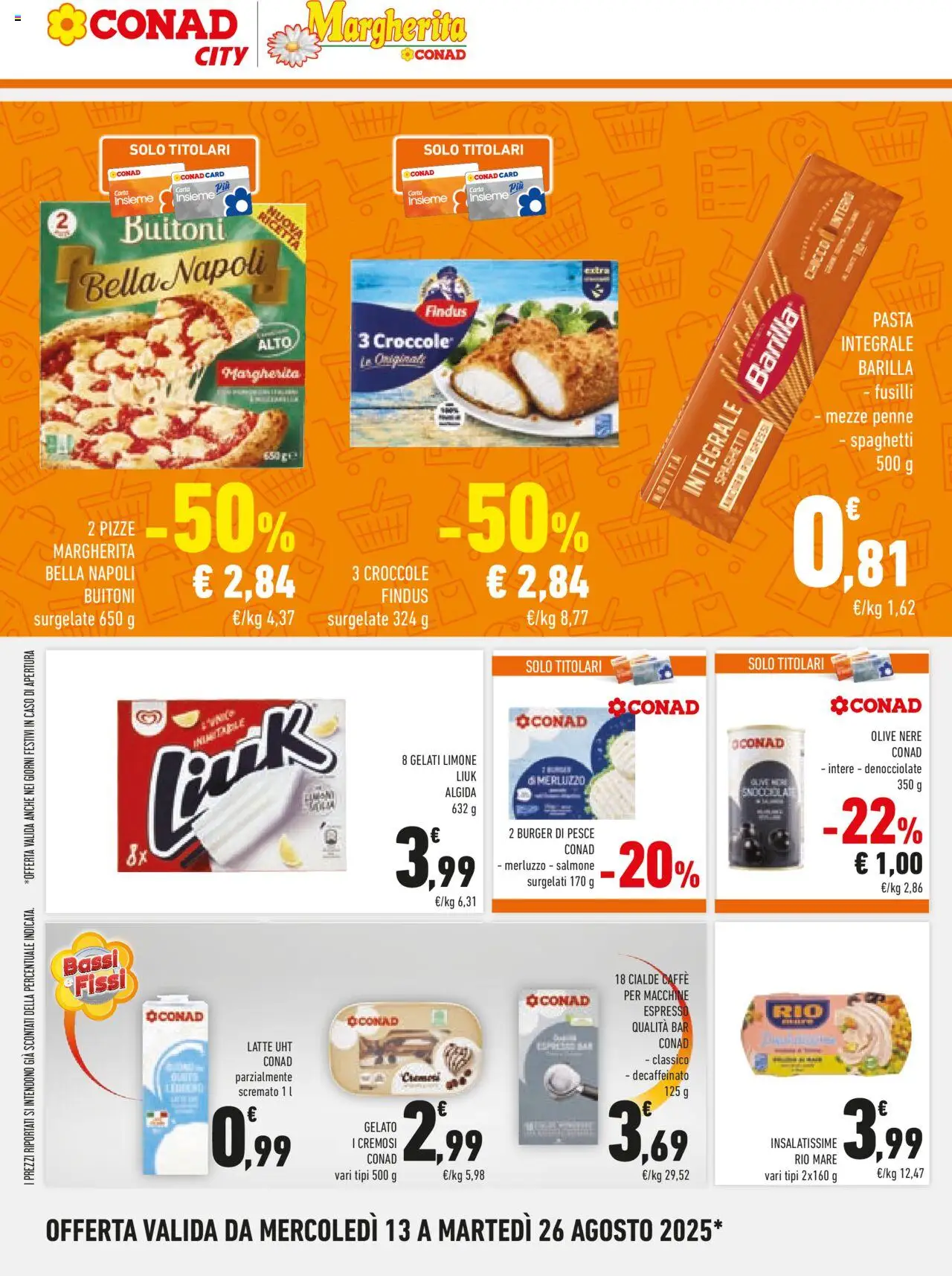 Volantino Conad del 13.08.2025 | Pagina: 8 | Prodotti: Pizza, Salmone, Limone, Fusilli