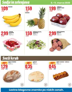 Eurospin katalog akcije – veljaven od 05.03.2026 | Stran: 12 | Izdelki: Lepinja, Banane, Ananas, Zelenjava