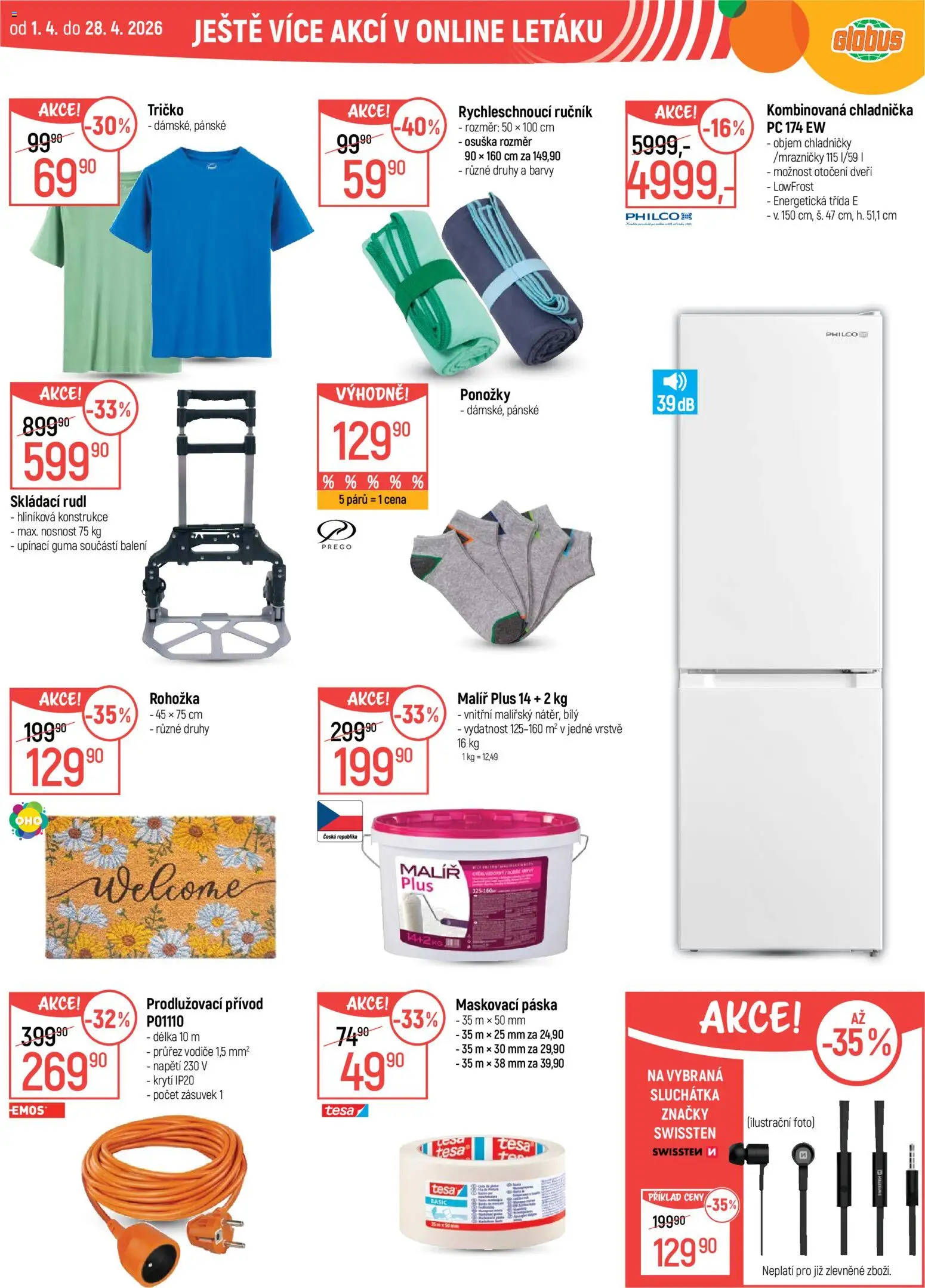 Globus leták - Trmice od 01.04.2026 | Strana: 46 | Produkty: Ručník, Globus, Ponožky, PC