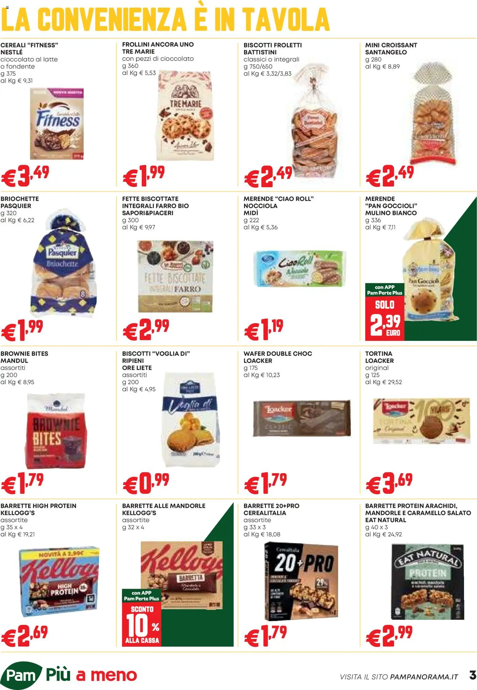 Volantino PAM del 26.02.2026 | Pagina: 3 | Prodotti: Cioccolato, Latte, Fette biscottate, Frollini