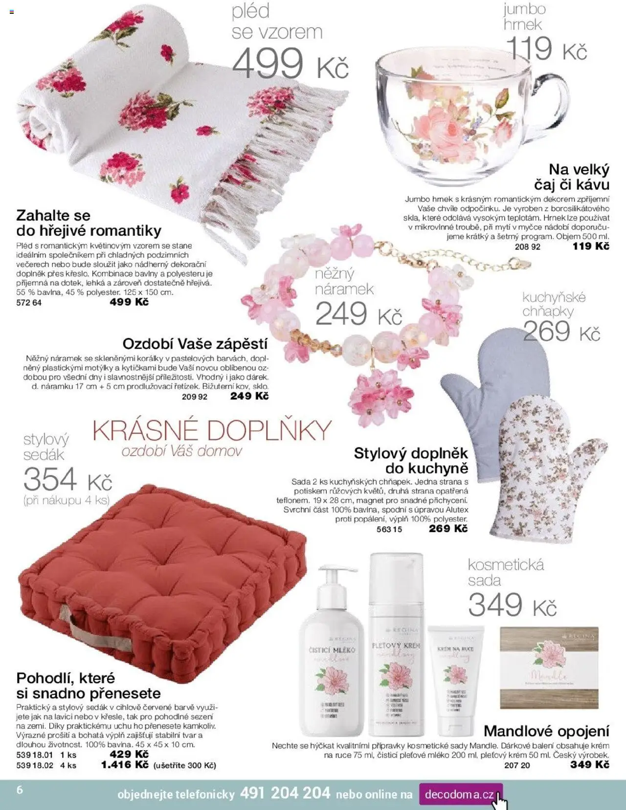 Decodoma katalog Podzim 2025 od 25.08.2025 | Strana: 6 | Produkty: Korálky, Mléko, Nádobí, Hrnek