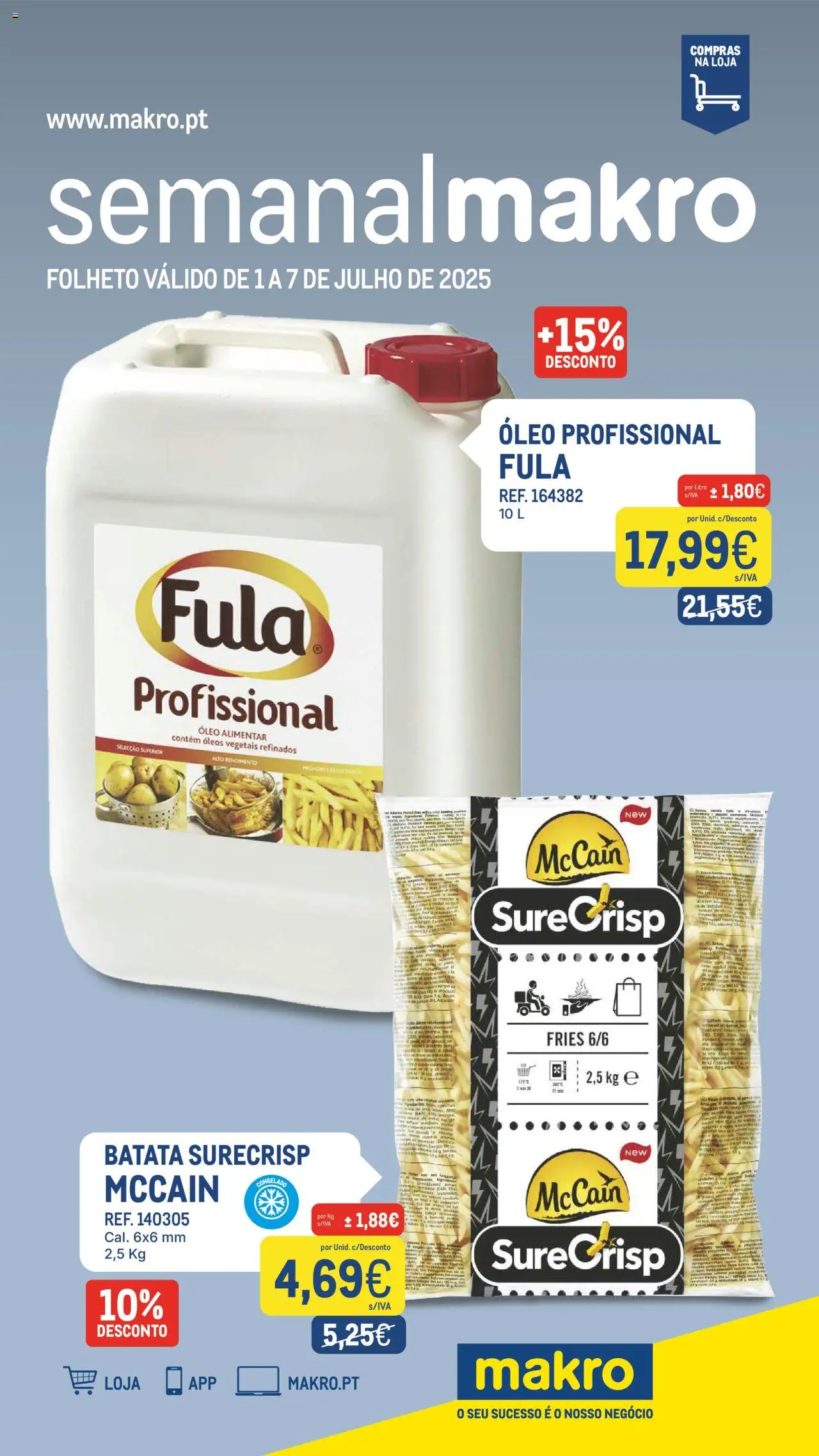 Makro folheto │ válido de 01.07.2025 | Página: 1 | Produtos: Batata, Óleo