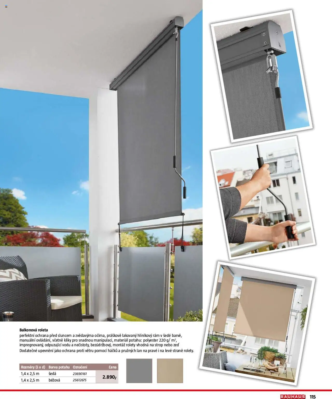 Bauhaus katalog Zahradní nábytek od 01.04.2025 | Strana: 115 | Produkty: Rolety, Roleta