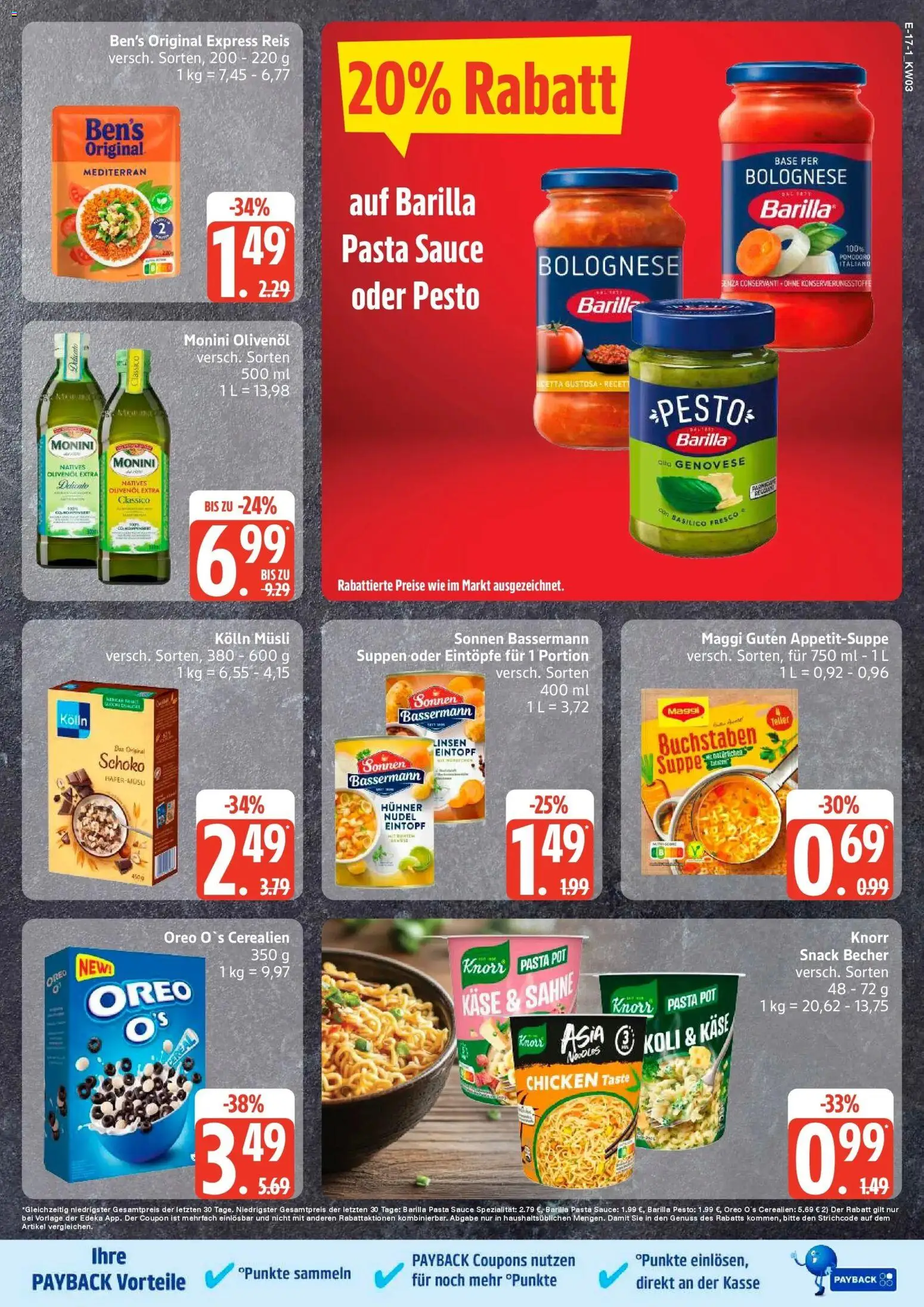 Edeka prospekt Hamburg	 – gültig ab 11.01.2026 | Seite: 19 | Produkte: Kolln musli, Barilla, Olivenol, Pasta
