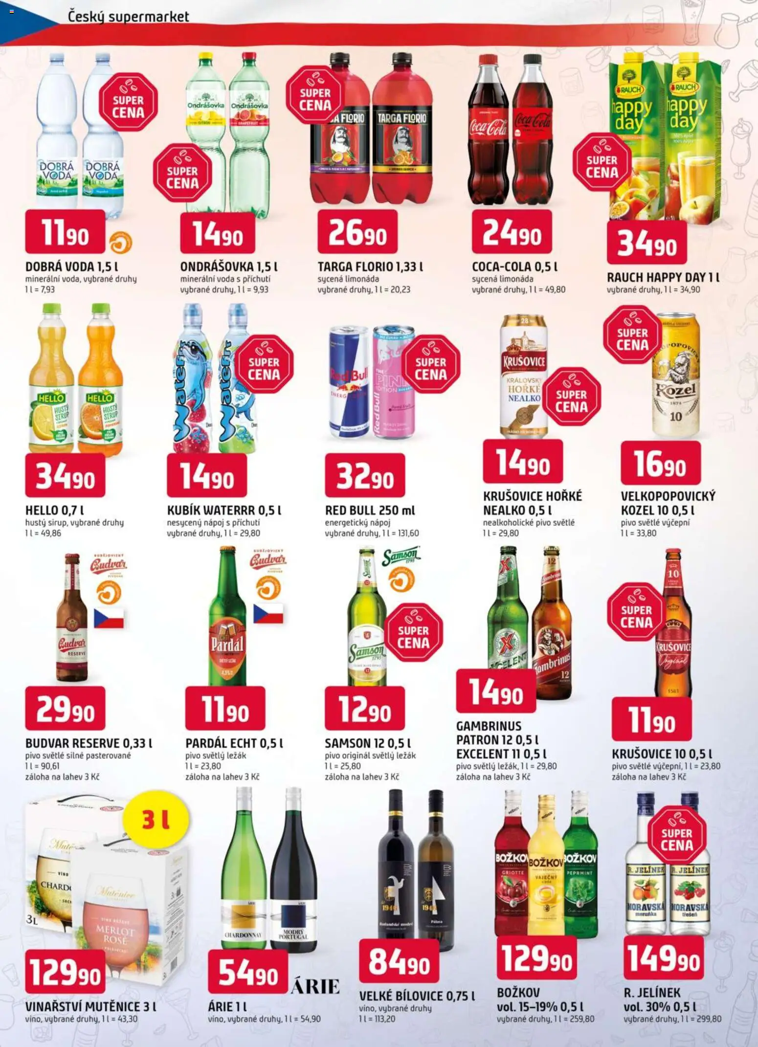 Trefa leták od 18.03.2026 | Strana: 14 | Produkty: Ondrášovka, Pardál, Excelent 11, Energetický nápoj