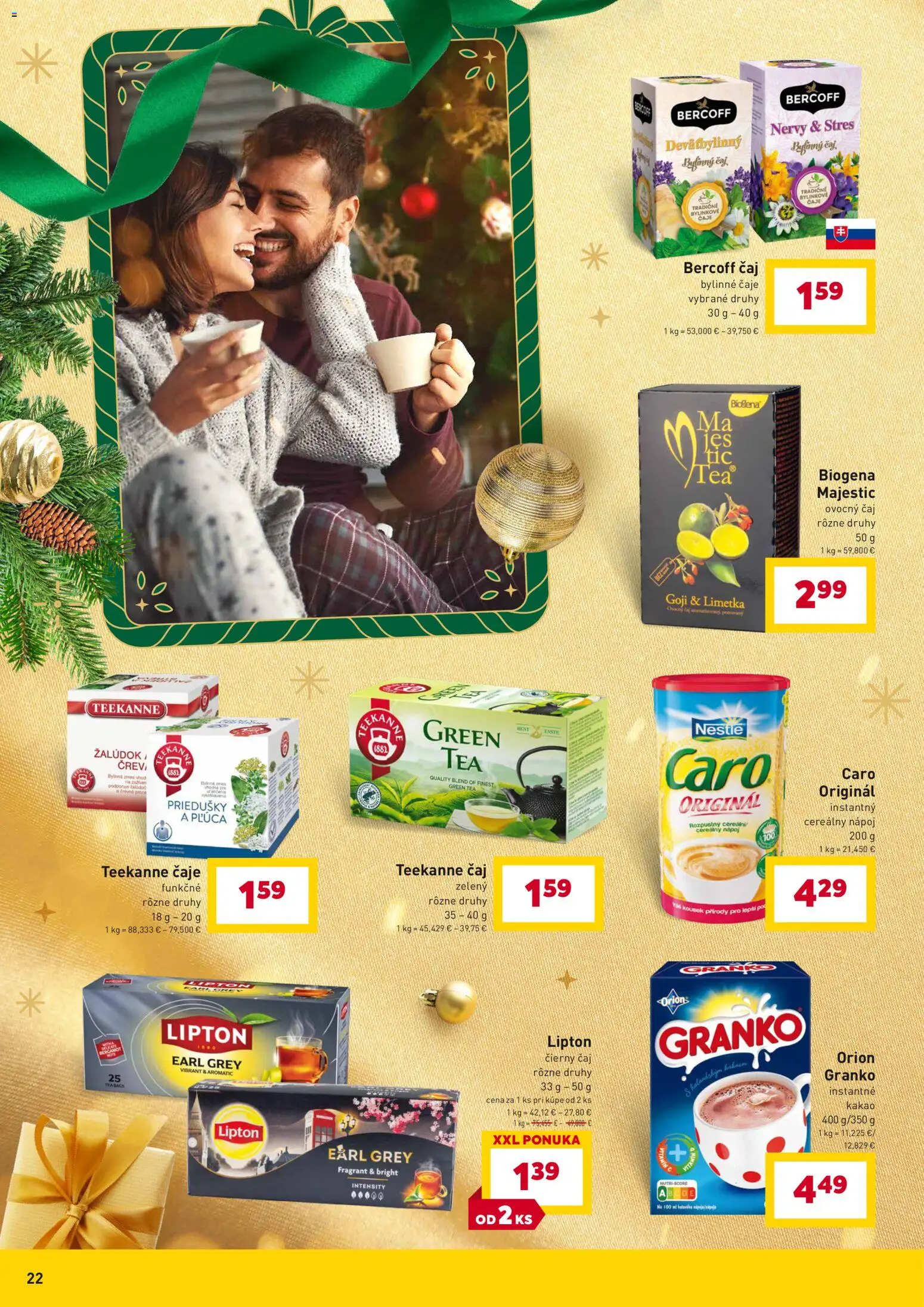 Nové Billa akcie – leták je platný od 10.12.2025 | Strana: 22 | Produkty: Čaj, Teekanne, Granko, Kakao