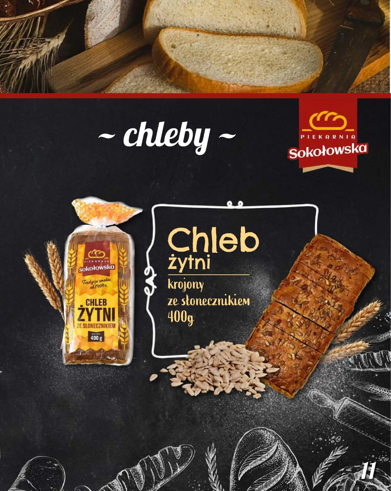 Topaz Gazetka - Piekarnia Sokołowska od 01.02.2026 | Strona: 11 | Produkty: Chleb żytni, Piekarnia, Chleb