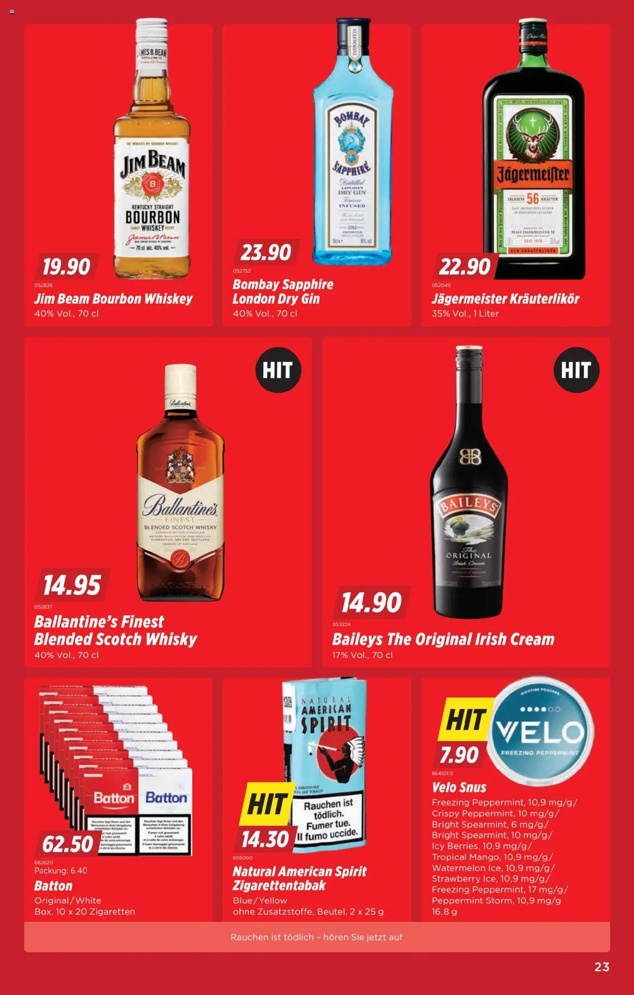 Denner Aktionen ab 19.08.2025 | Seite: 23 | Produkte: Bourbon, Gin, Whiskey