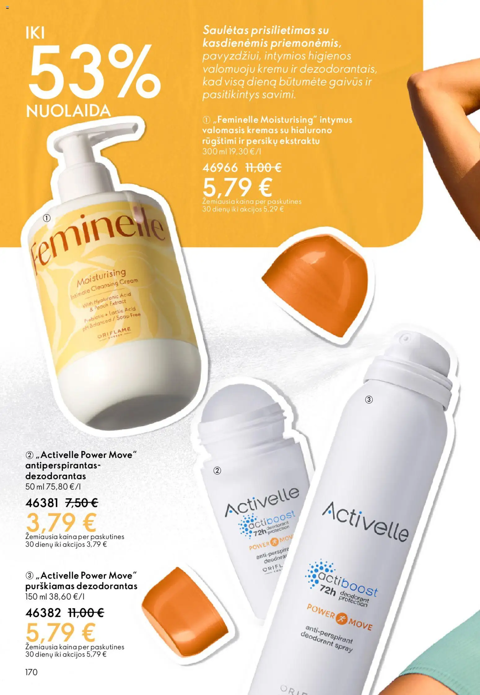 Oriflame akcijos nuo 18.02.2026 | Puslapis: 170 | Prekių: Kremas, Dezodorantas, Antiperspirantas