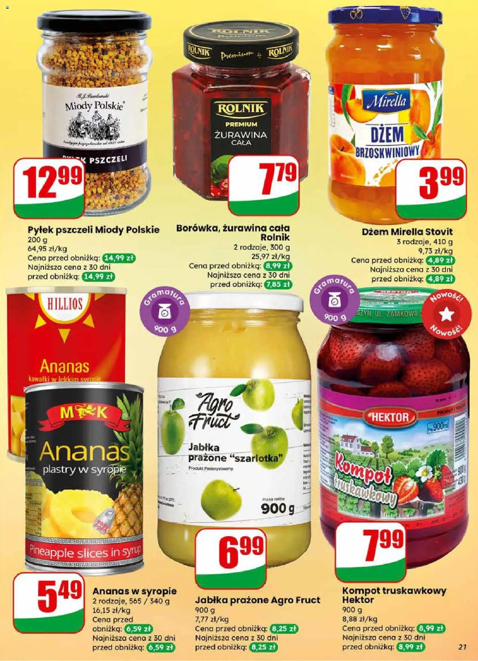 Dino Gazetka od 25.02.2026 | Strona: 21 | Produkty: Żurawina, Jabłka prażone, Jabłka, Ananas