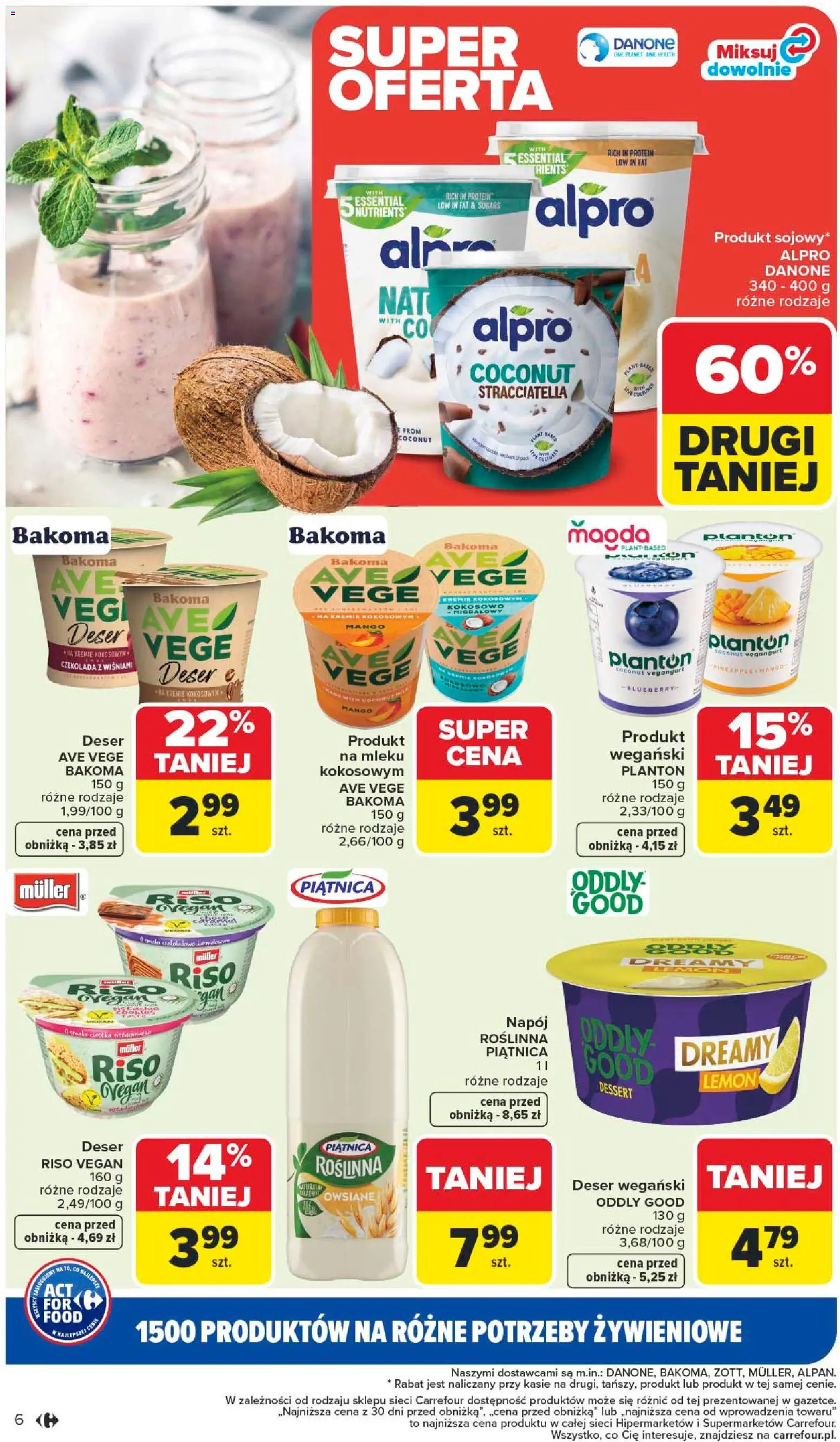 Carrefour Gazetka - Act for food od 05.01.2026 | Strona: 6 | Produkty: Mango, Alpro, Czekolada