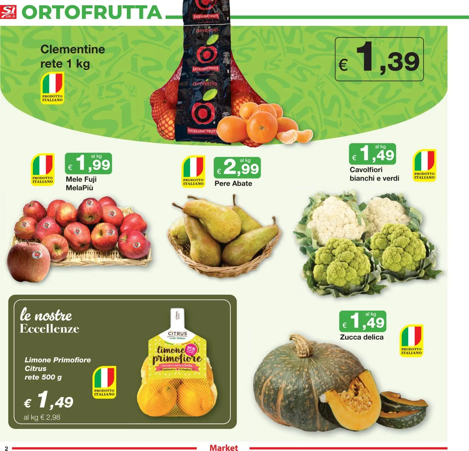 Volantino Sì con Te del 20.11.2025 | Pagina: 2 | Prodotti: Mele, Limone, Zucca