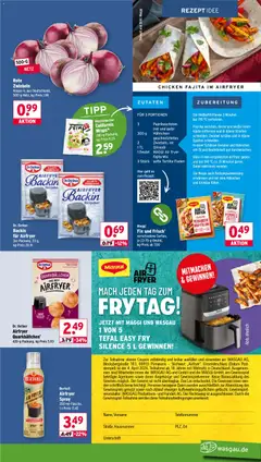 Wasgau Prospekt 	 ab 23.03.2026 gültig | Seite: 15 | Produkte: Hahnchen, Maggi, Zwiebeln, Heißluftfritteuse