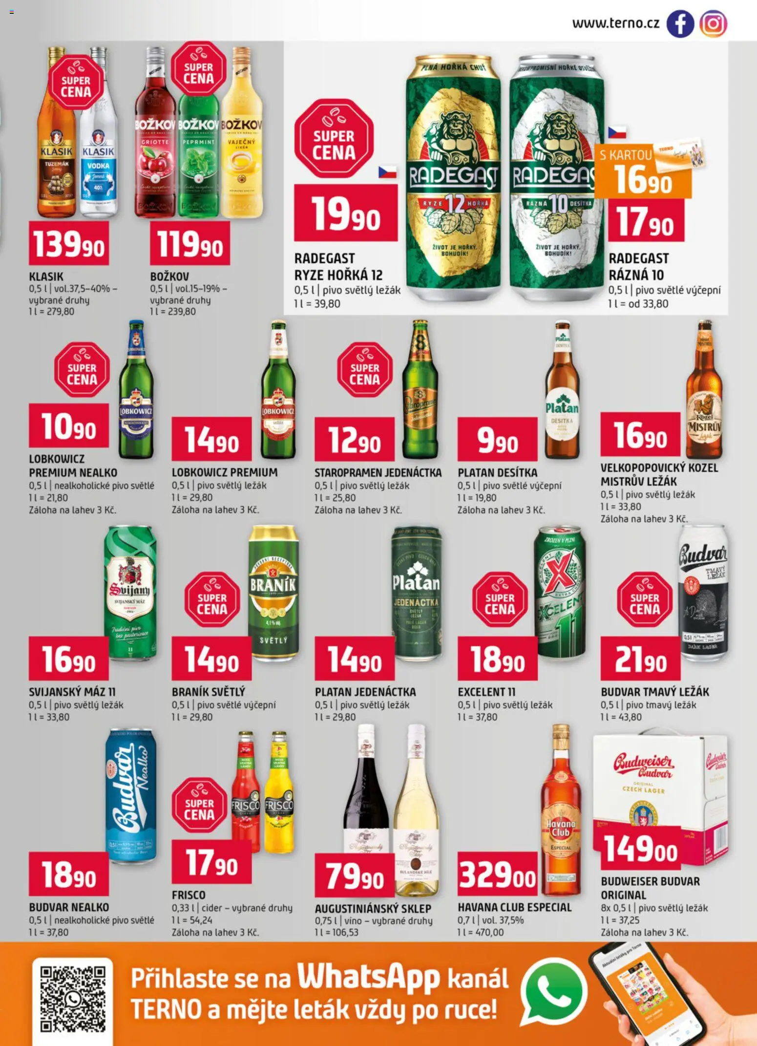 Terno leták - Olomouc od 26.11.2025 | Strana: 13 | Produkty: Budvar, Frisco, Kozel, Havana club