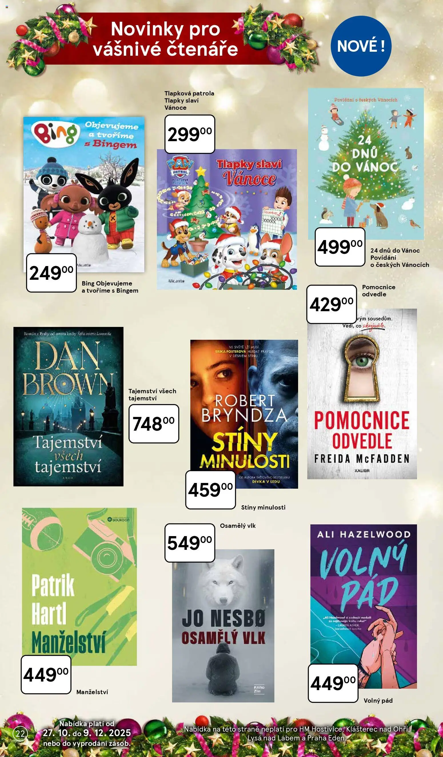 Tesco katalog od 25.11.2025 | Strana: 22 | Produkty: Kniha, Tlapková patrola, Bourbon, Bryndza