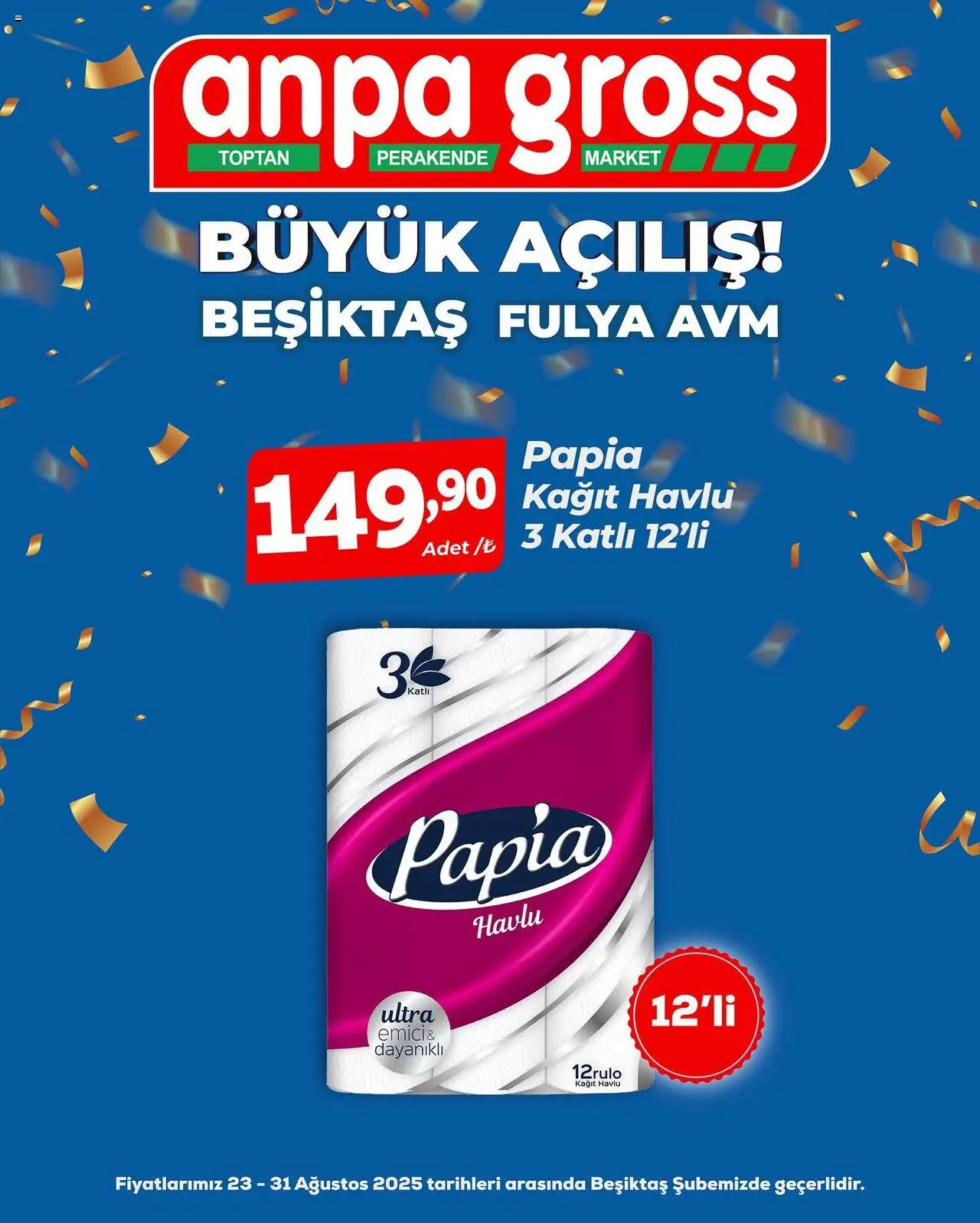 Anpa Gross Büyük Açılış - 23.08.2025 tarihinden itibaren geçerlidir | Sayfa: 70 | Ürünler: Kağıt havlu