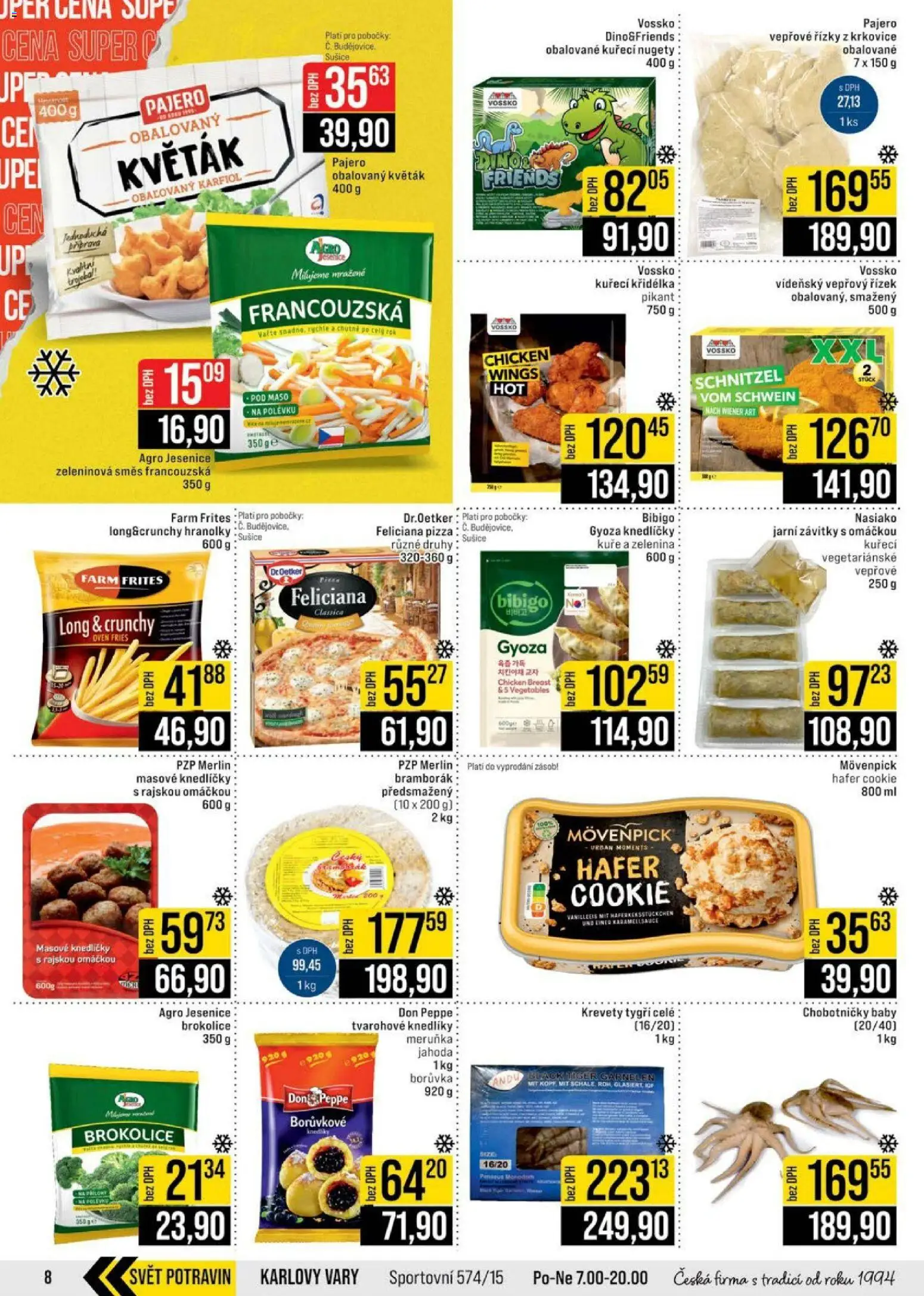 Jip leták - Cash & Carry od 04.02.2026 | Strana: 8 | Produkty: Vepřové řízky, Gyoza knedlíčky, Krkovice, Nugety