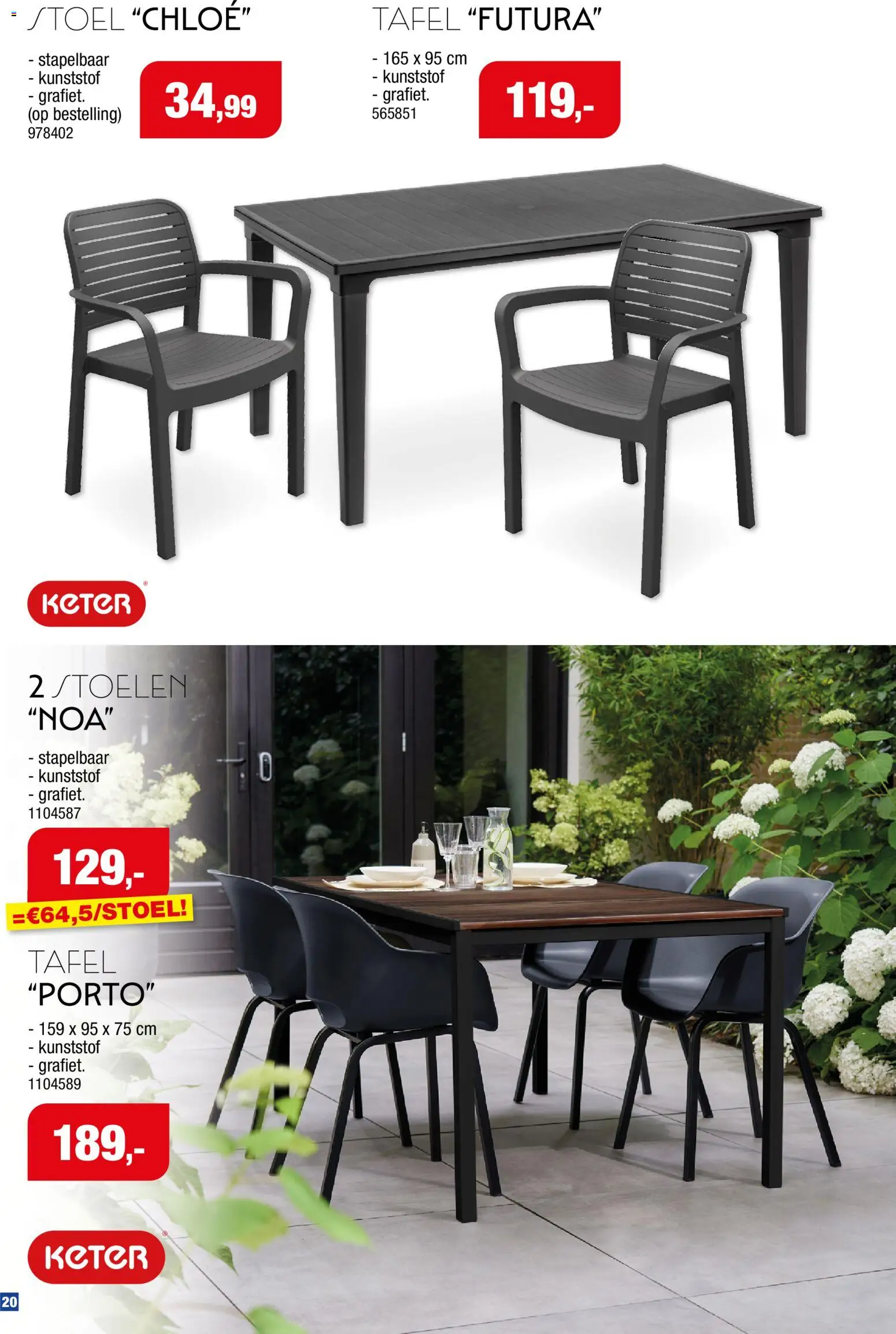 {H1} | Pagina: 20 | Producten: Tafel, Stoel