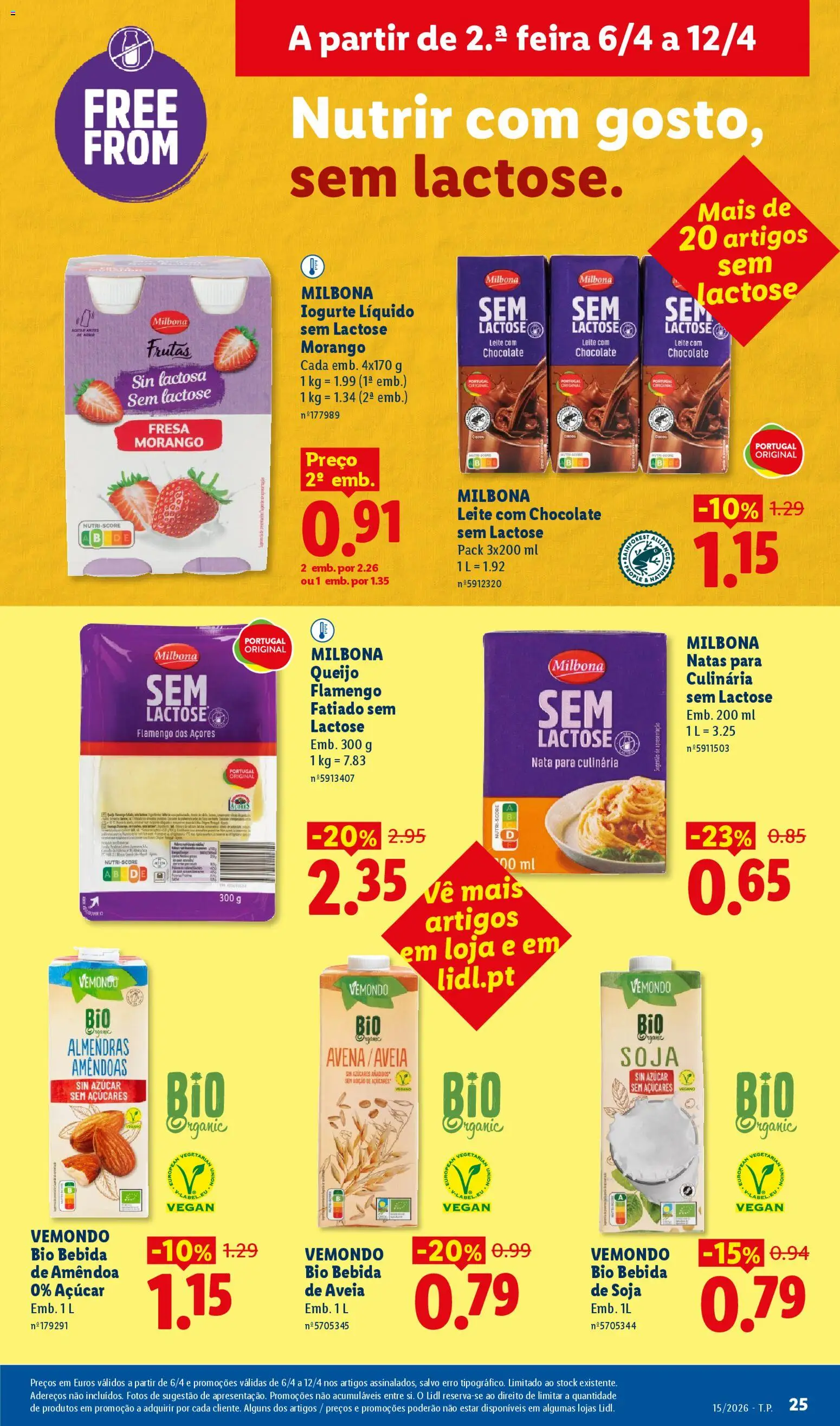 Lidl folheto │ válido de 06.04.2026 | Página: 25 | Produtos: Amêndoas, Chocolate, Açúcar, Iogurte liquido