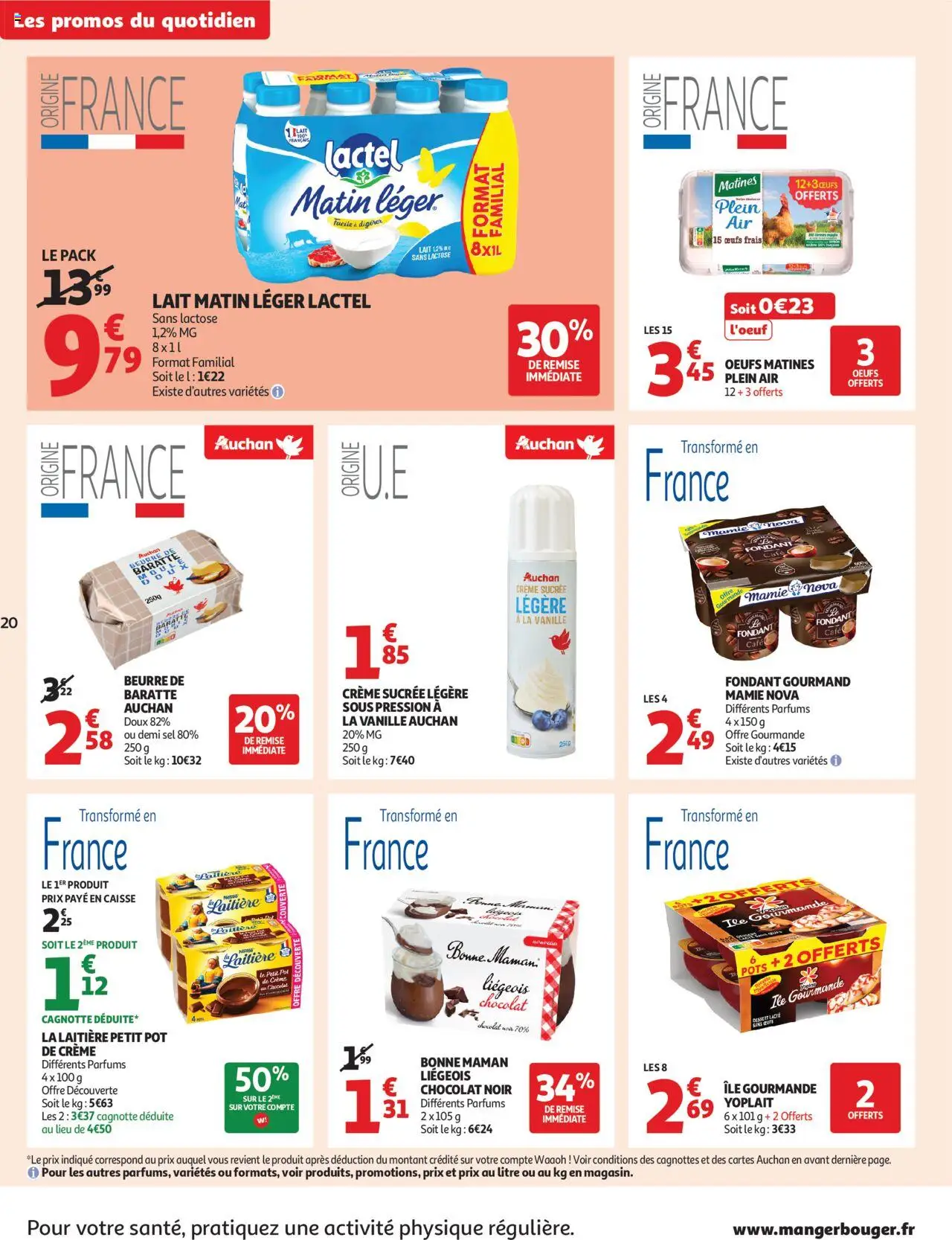 | Page: 20 | Produits: Lait, Œufs, Café, Crème