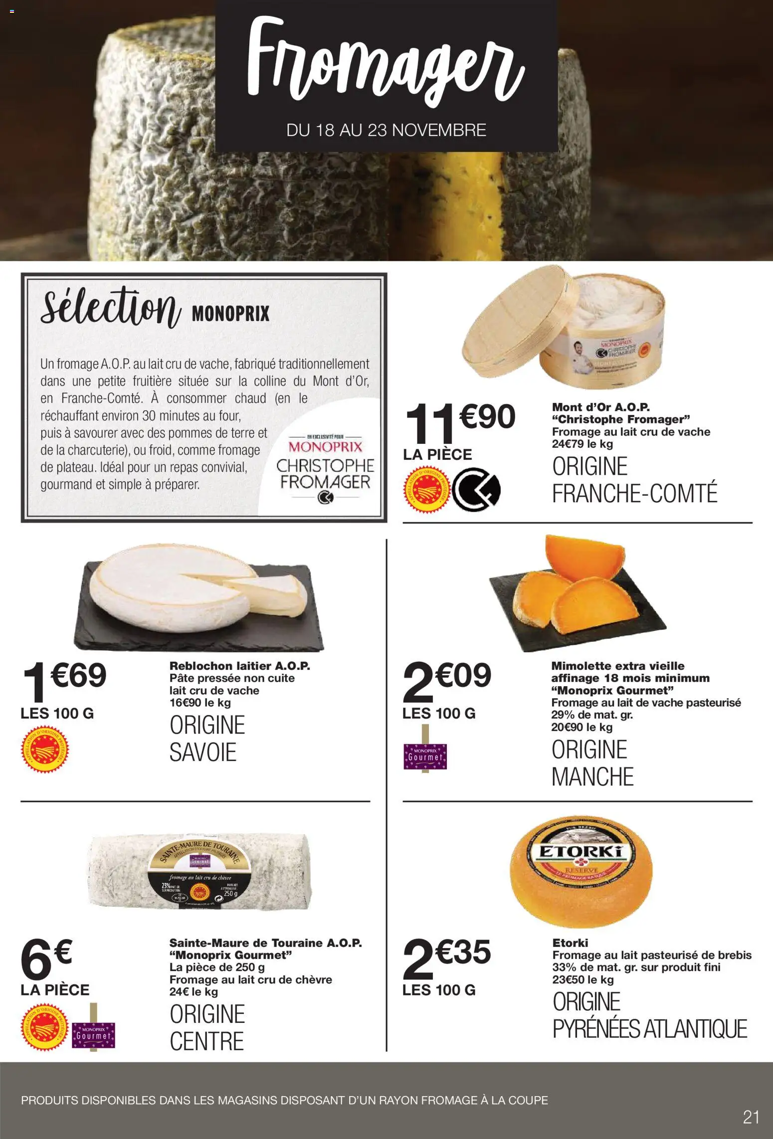 {H1} | Page: 21 | Produits: Reblochon, Lait, Pommes, Pommes de terre