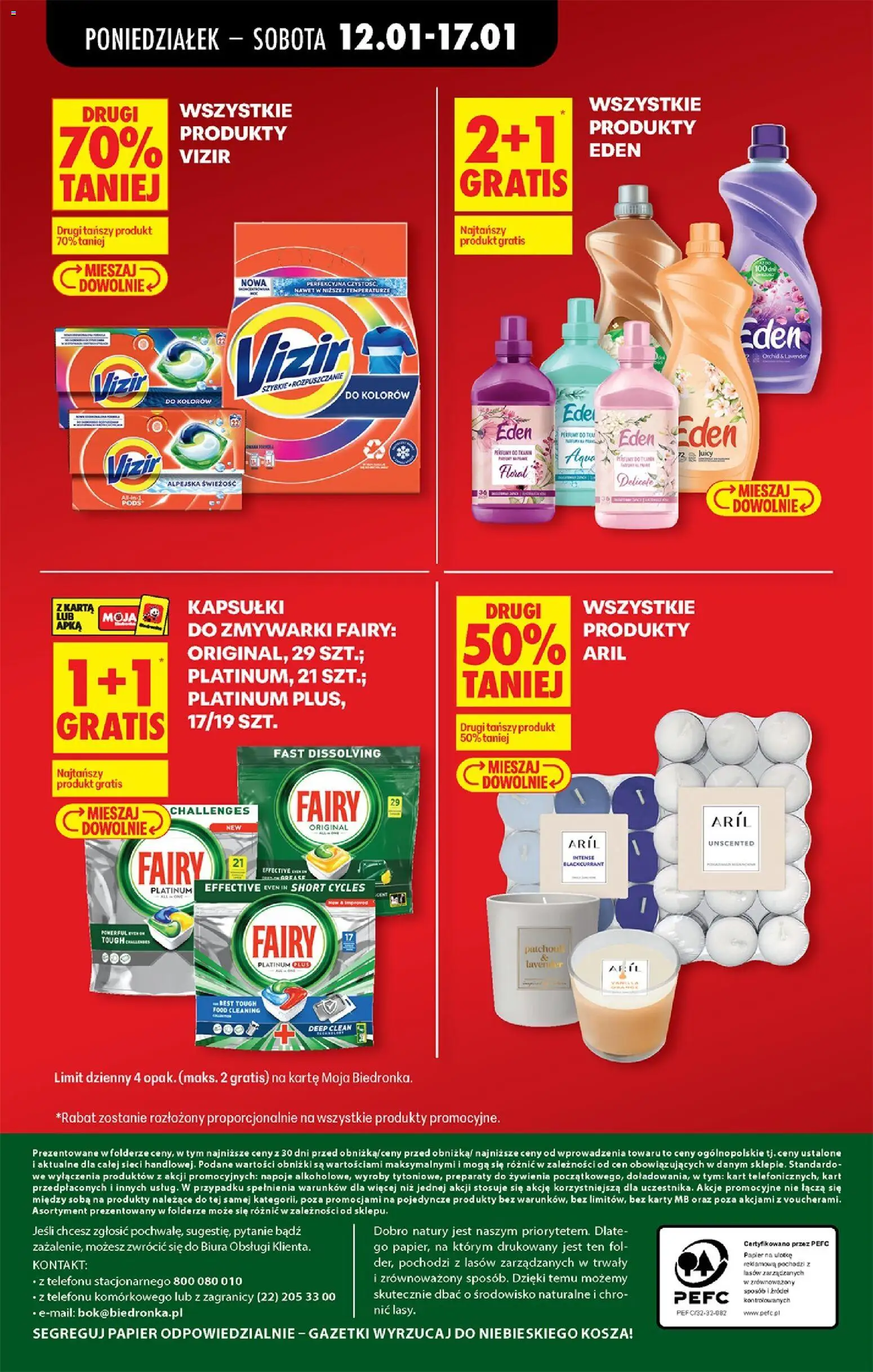 Biedronka gazetka od 12.01.2026 | Strona: 82 | Produkty: Napoje, Perfumy, Fairy, Kapsułki do zmywarki