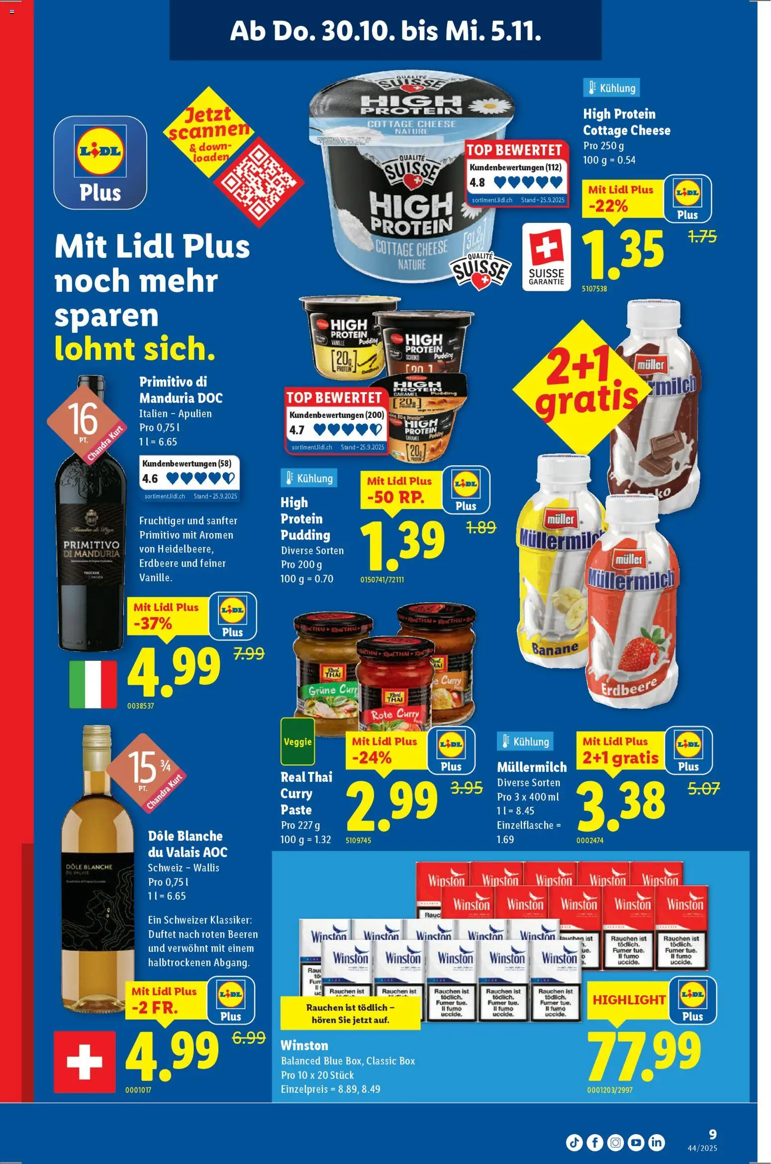 Lidl Aktionen – gültig ab 30.10.2025 | Seite: 9 | Produkte: Box, Pudding, Milch, Top