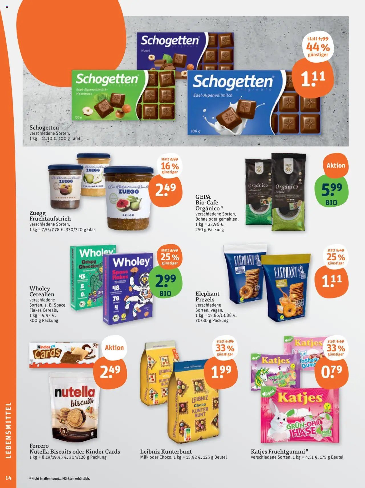 Tegut - Rheinland-Pfalz, Niedersachsen, Heidelberg - gültig ab dem 07.08.2025 | Seite: 16 | Produkte: Katjes, Nutella, Schogetten