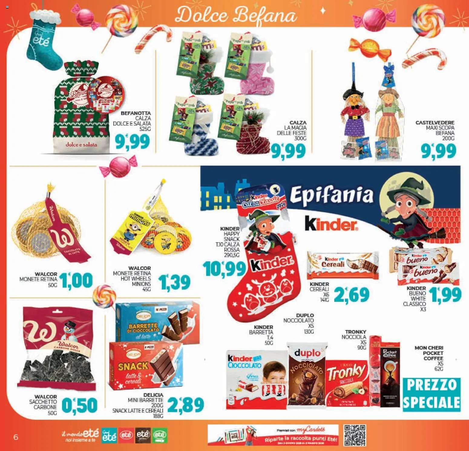 Volantino Eté del 27.12.2025 | Pagina: 6 | Prodotti: Cioccolato, Tè, Scopa, Barretta