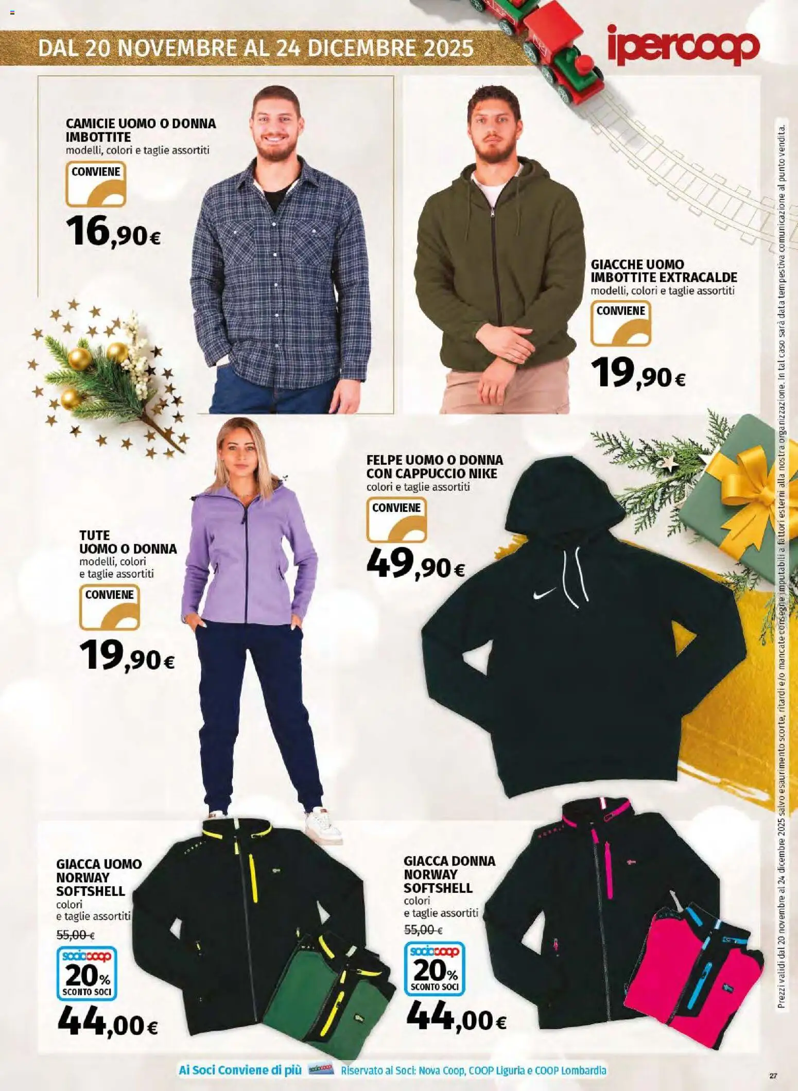 Volantino Ipercoop del 20.11.2025 | Pagina: 27 | Prodotti: Giacca, Data, Cappuccio