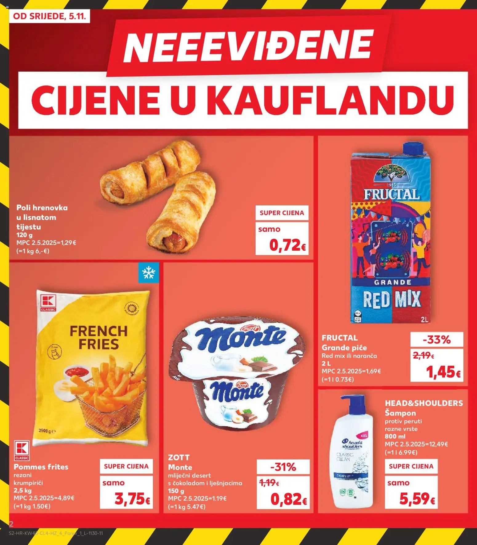 Kaufland katalog | vrijedi od 05.11.2025 | Stranica: 2 | Proizvodi: Šampon, Pommes frites