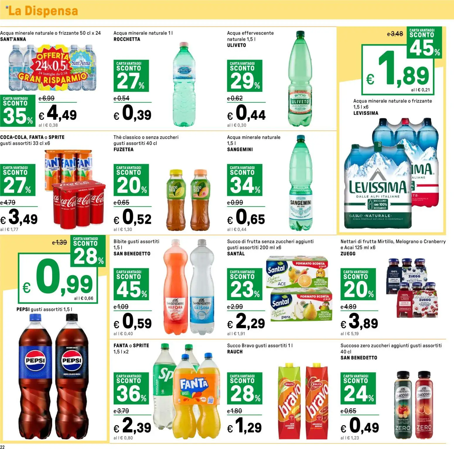 Volantino Iper del 12.02.2026 | Pagina: 22 | Prodotti: Succo, Acqua, Pera, Fanta