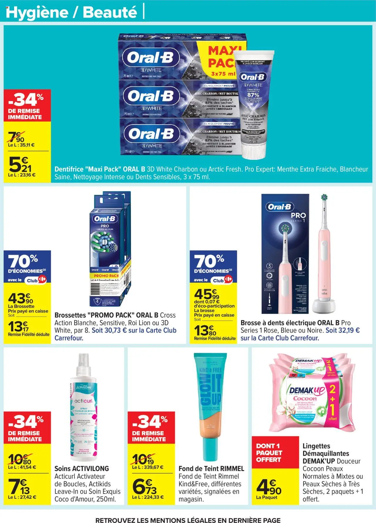  | Page: 48 | Produits: Menthe, Fond de teint, Brosse à dents, Lait
