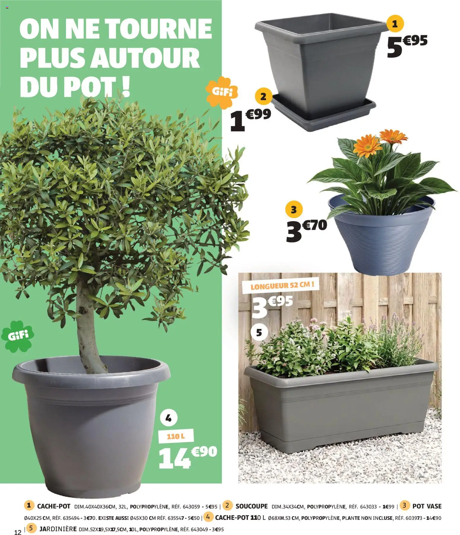 {H1} | Page: 12 | Produits: Jardinière, Vase