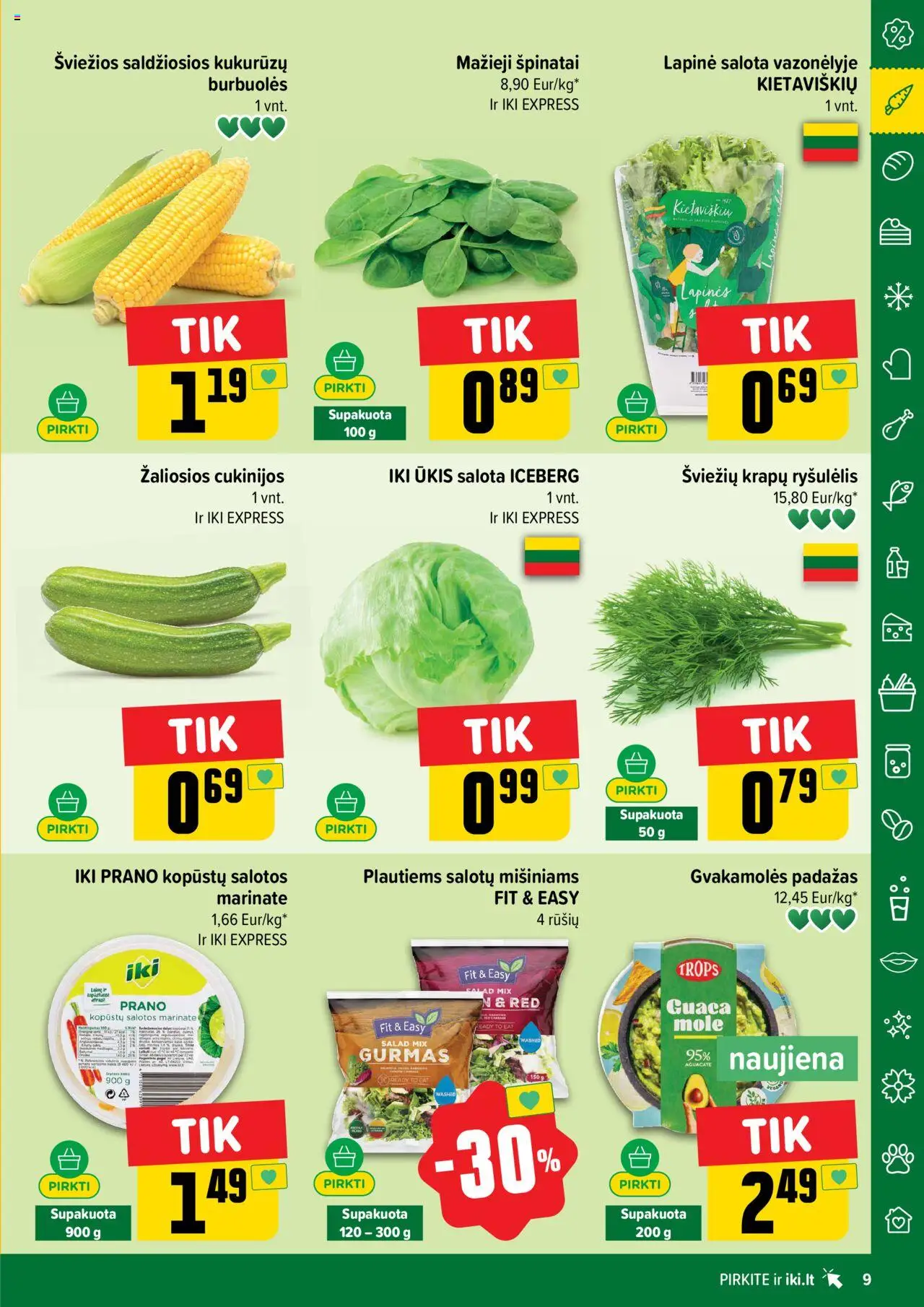IKI leidinys│galioja nuo 18.08.2025 | Puslapis: 9 | Prekių: Salotos, Salota, Padažas