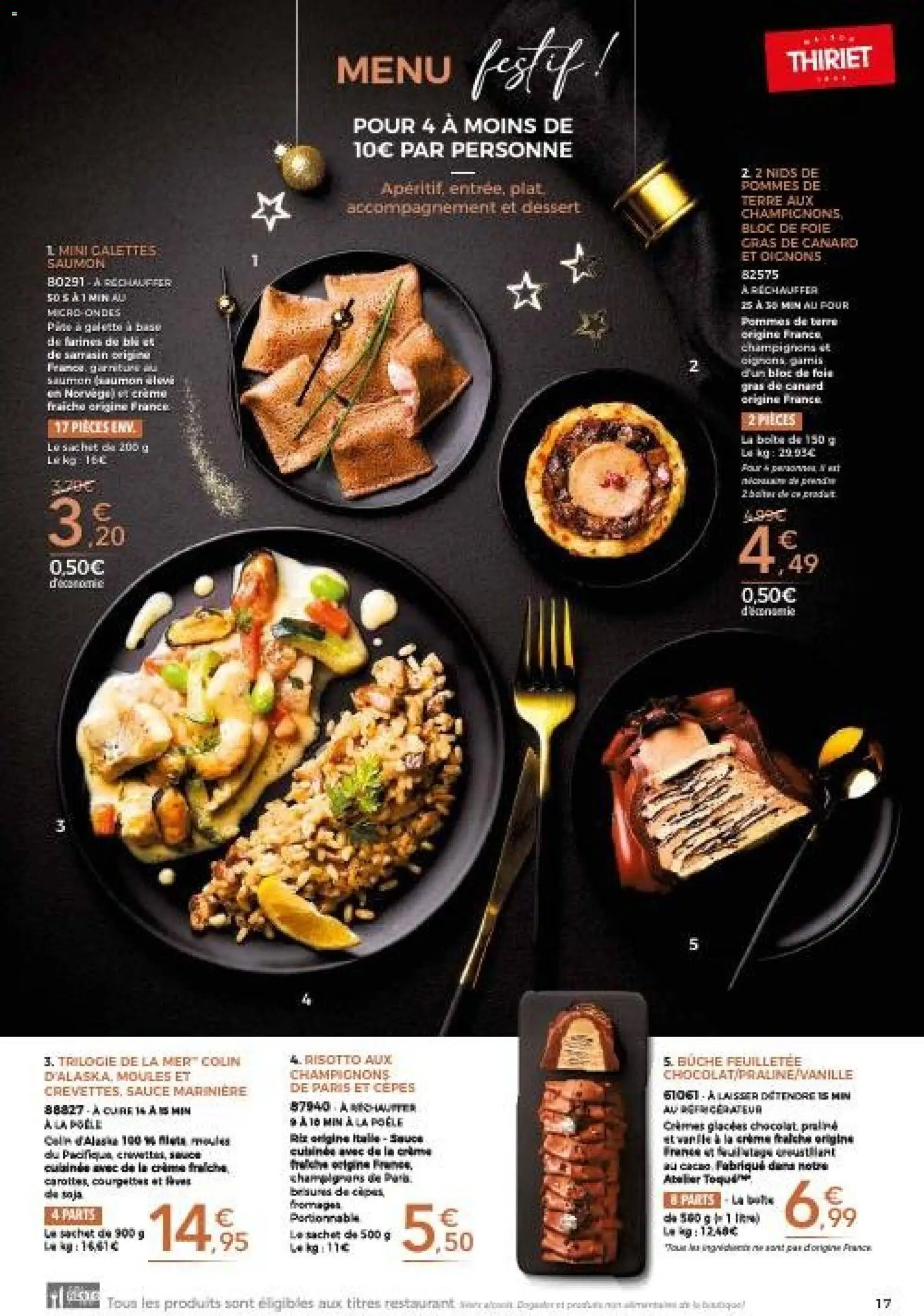 {H1} | Page: 17 | Produits: Four, Chocolat, Saumon, Pommes de terre