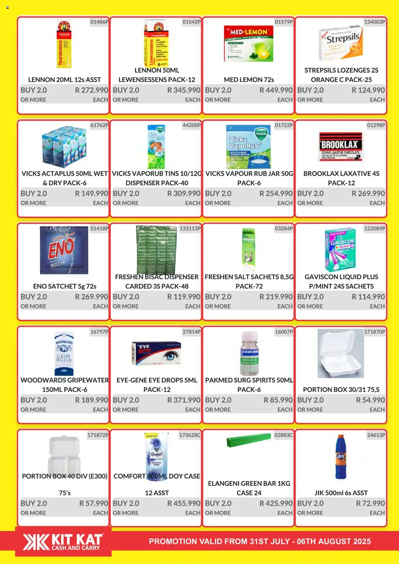KIT KAT Cash & Carry Weekly Traders Special │ valid from 31.07.2025 | Page: 26 | Products: Case, Water, Salt, Lemon