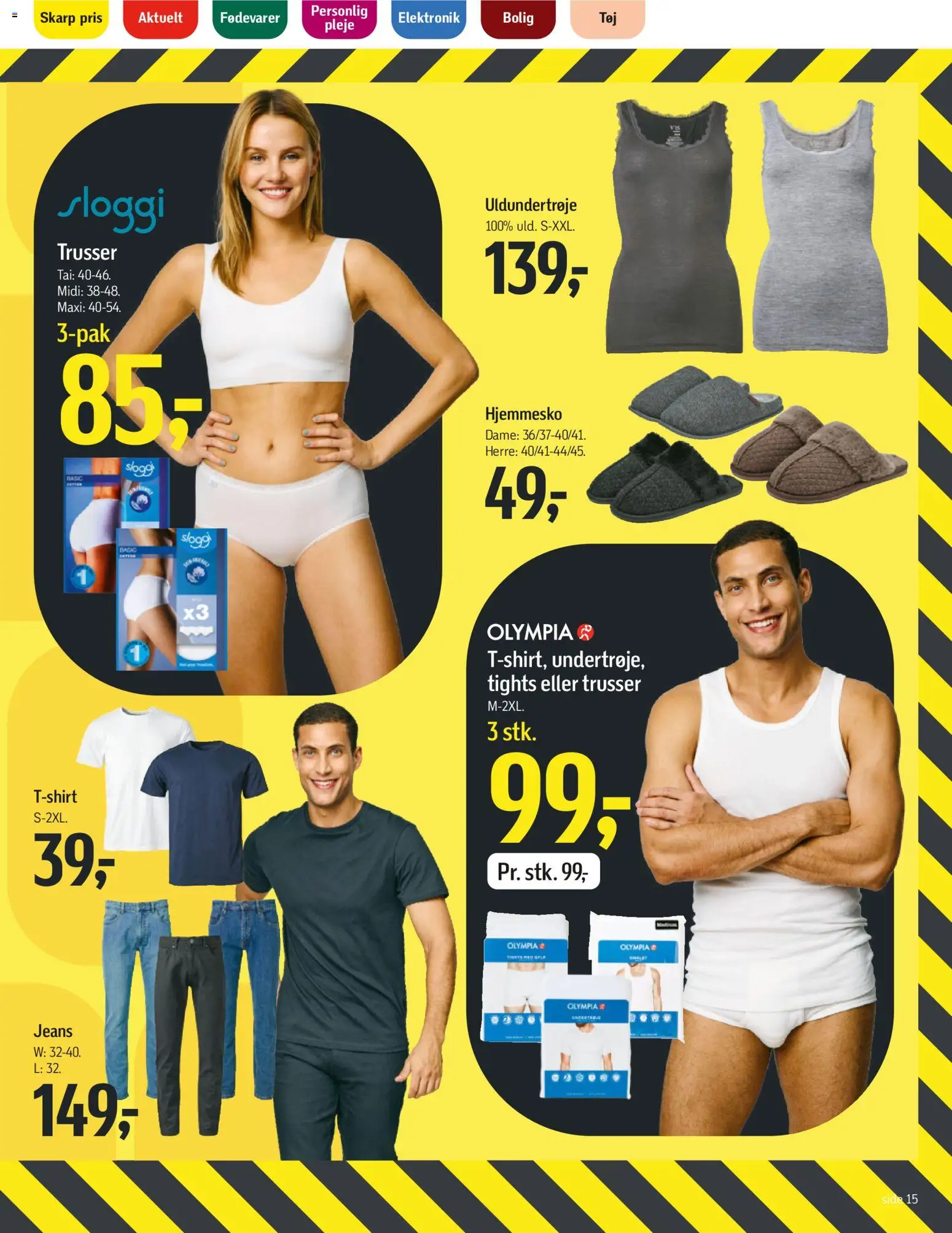 Føtex tilbudsavis – gyldig fra 21.11.2025 | Side: 15 | Produkter: Trusser, Hjemmesko, Jeans, Tights