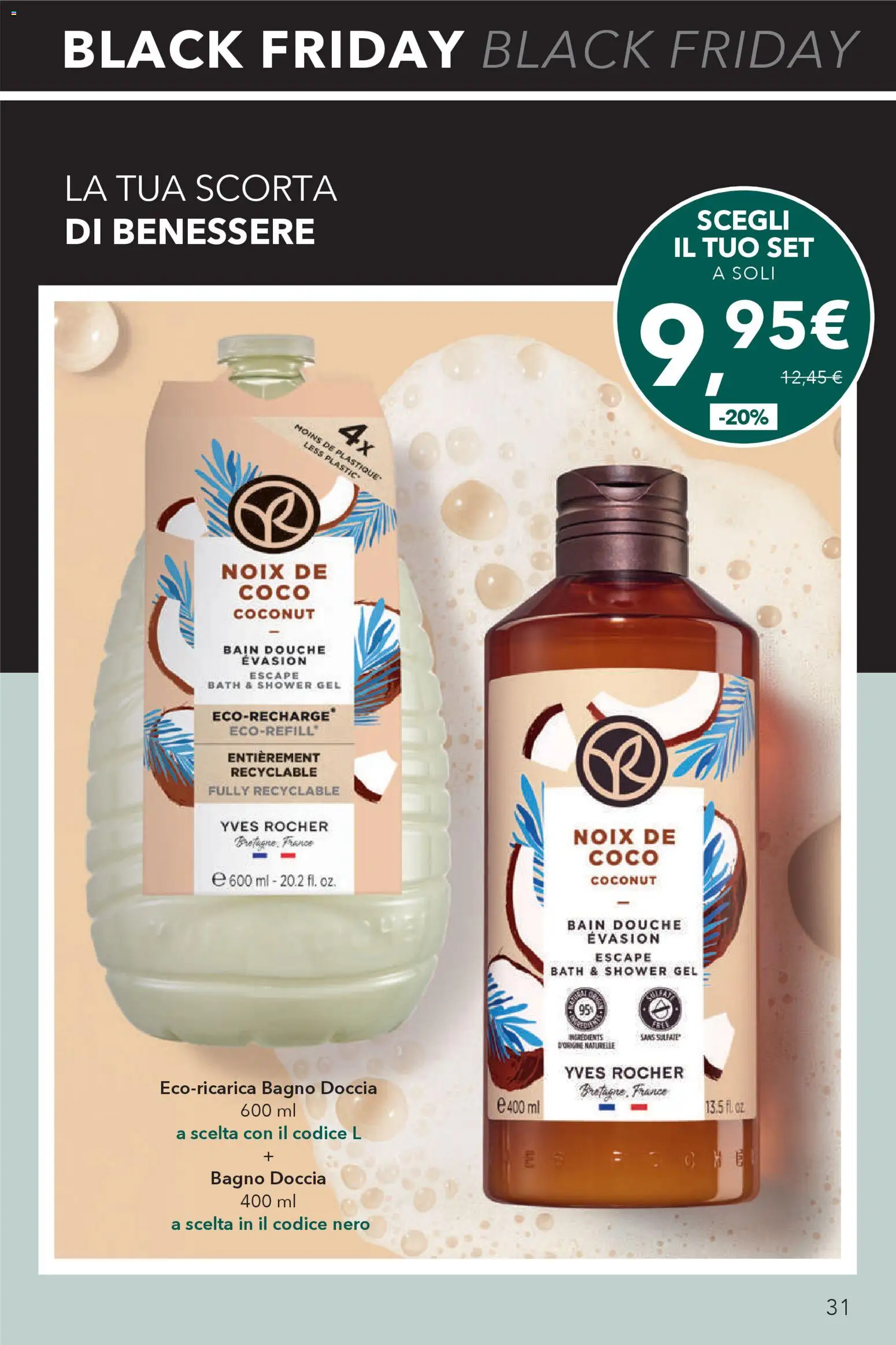 Volantino Yves Rocher del 11.11.2025 | Pagina: 31 | Prodotti: Bagno, Doccia