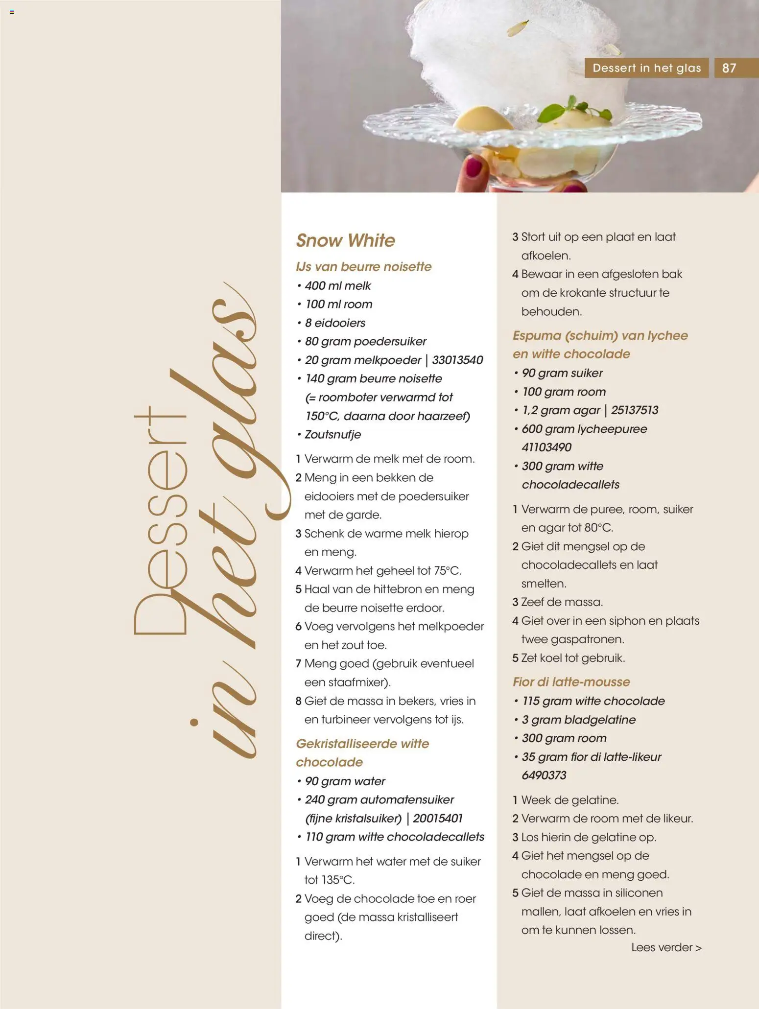 {H1} | Pagina: 87 | Producten: Chocolade, Room, Roomboter, Festék