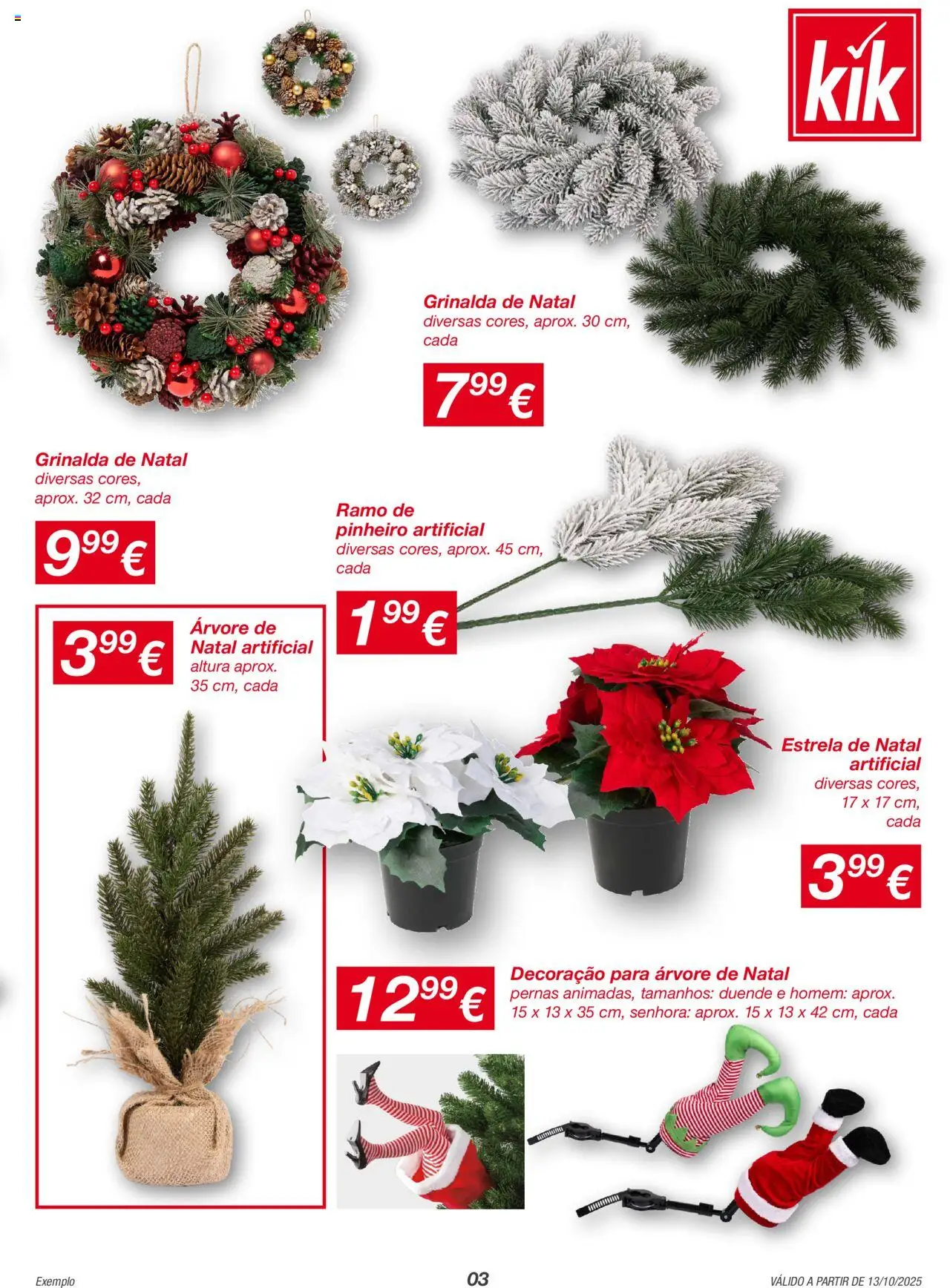 KIK folheto │ válido de 20.10.2025 | Página: 3 | Produtos: Árvore de natal