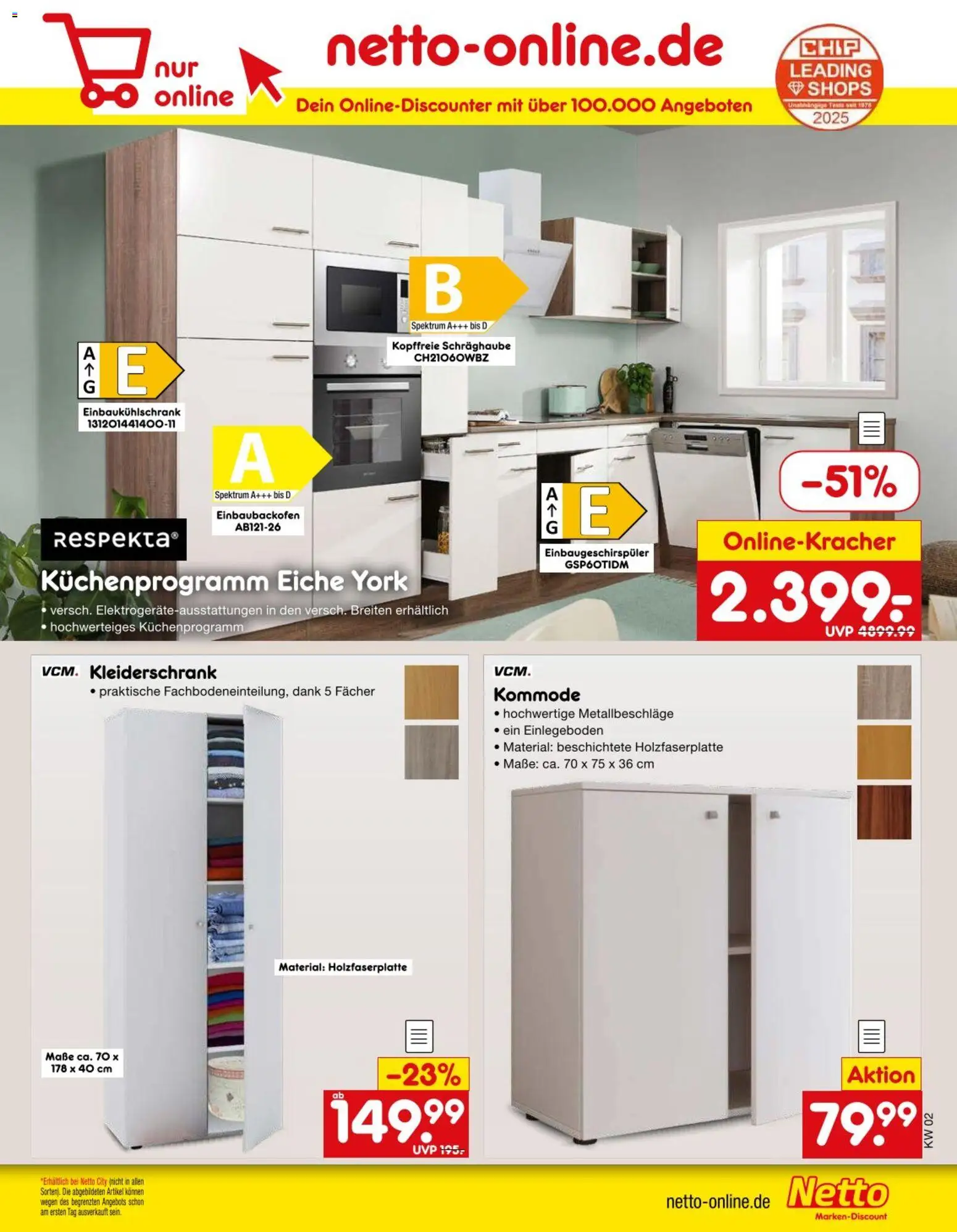 Netto Marken-Discount Prospekt 	 – gültig ab 05.01.2026 | Seite: 55 | Produkte: Kleiderschrank, Kommode