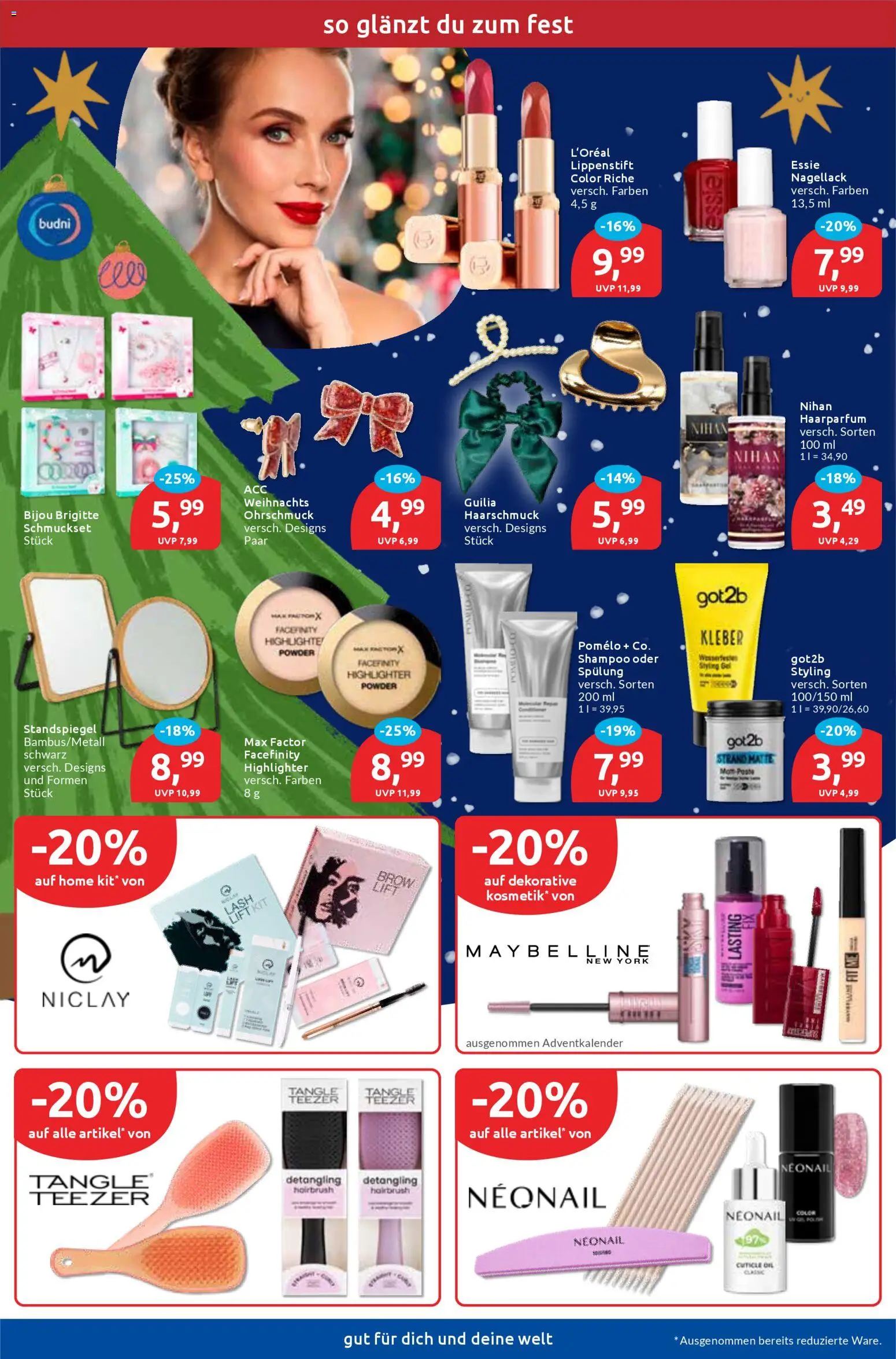 Budni Prospekt 	 – gültig ab 15.12.2025 | Seite: 8 | Produkte: Standspiegel, Shampoo, Spülung, Highlighter