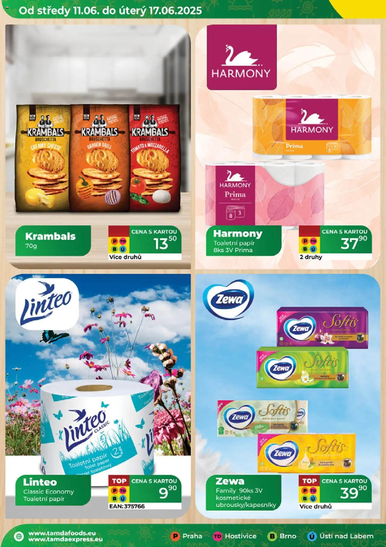 Tamda Foods leták od 11.06.2025 | Strana: 18 | Produkty: Toaletní papír, Bruschetta, Zewa
