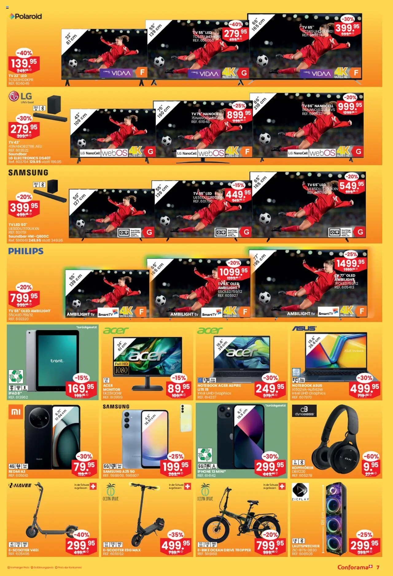 Conforama Aktionen ab 18.06.2025 | Seite: 7 | Produkte: Notebook, TV, Samsung, LG