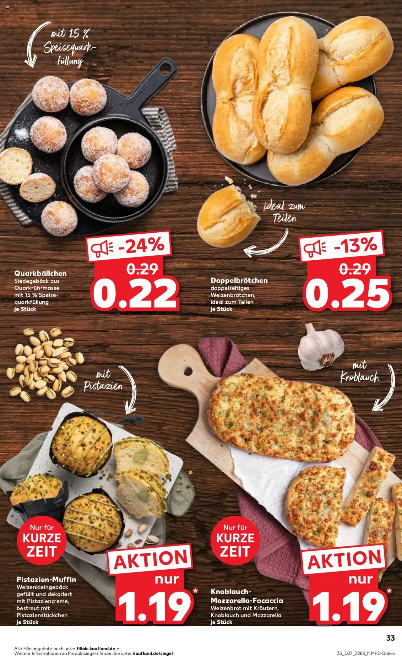 Kaufland prospekt Potsdam	 – gültig ab 11.09.2025 | Seite: 33 | Produkte: Mozzarella, Pistazien, Knoblauch, Speisequark