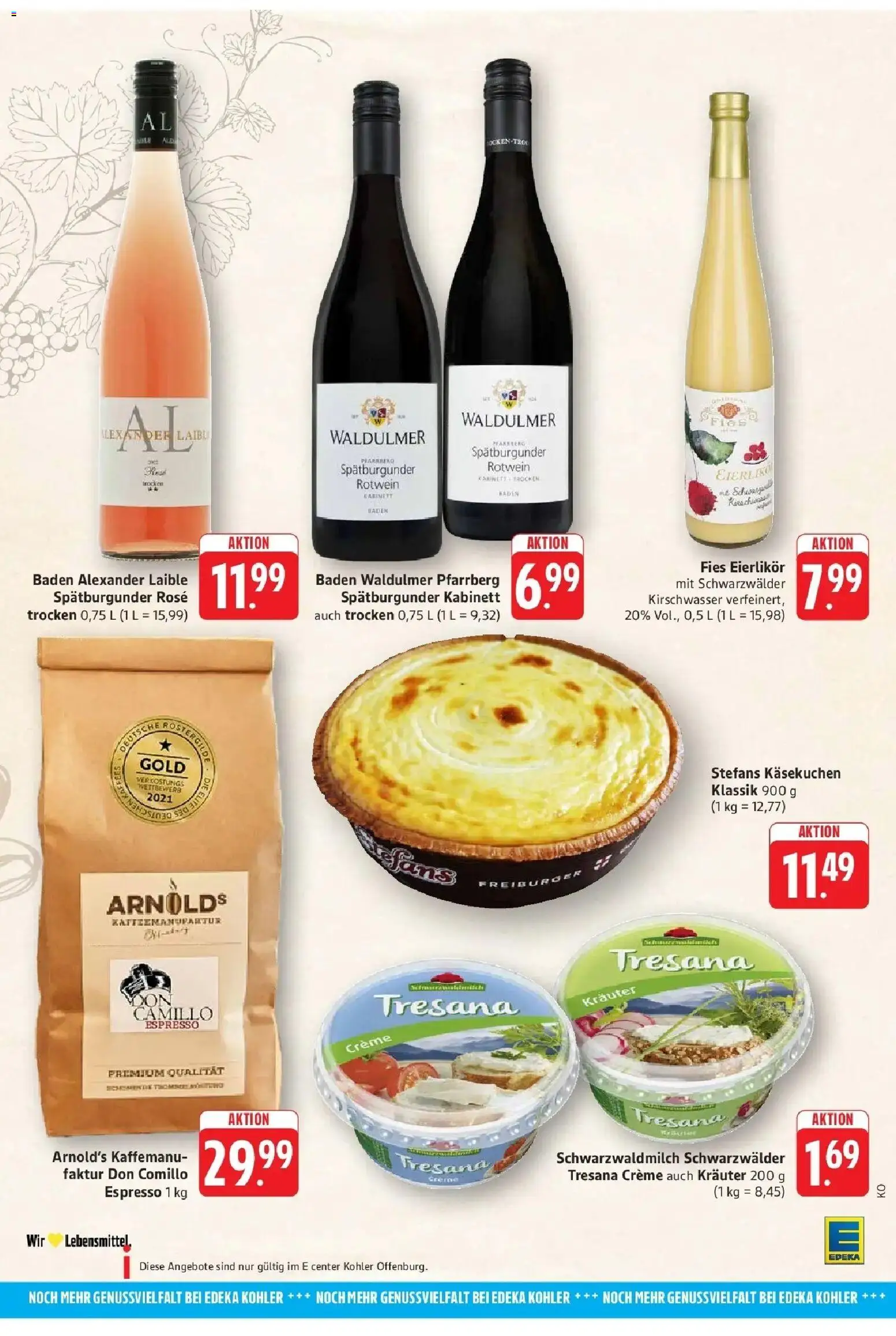 E center Prospekt Offenburg	 – gültig ab 05.04.2026 | Seite: 55 | Produkte: Rotwein, Rotwein trocken, Creme