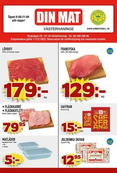 Din Mat - erbjudanden - Förhandsvisning av reklamblad från butik Din Mat aktuell från 01.12.2025