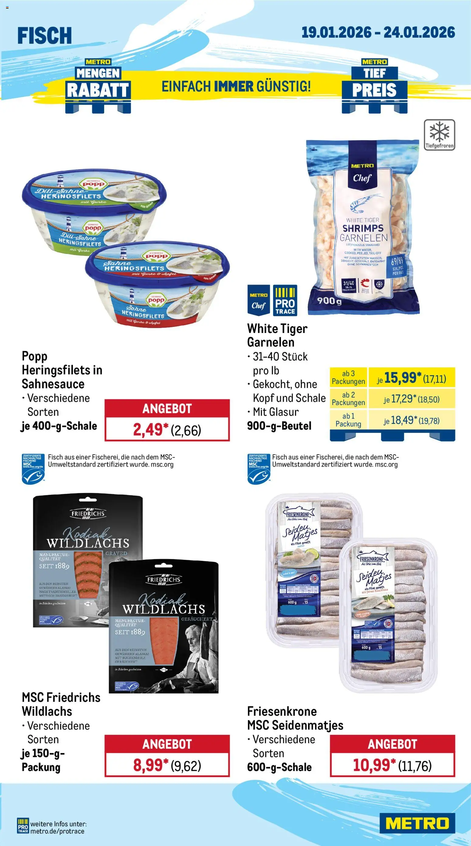 Metro Prospekt 	 – gültig ab 19.01.2026 | Seite: 7 | Produkte: Äpfel, Garnelen, Fisch, Sahne