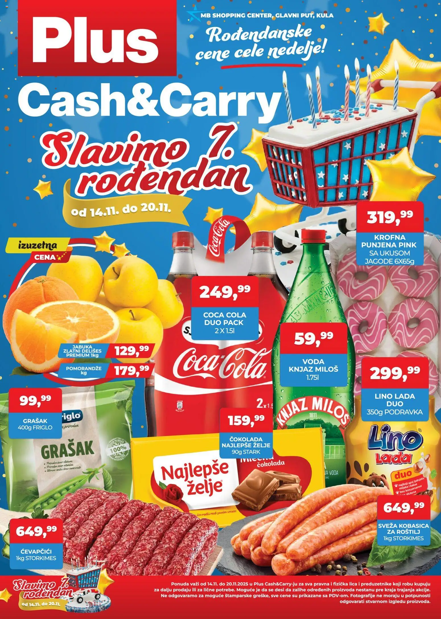 Plus Cash & Carry katalog - važi od 14.11.2025 | Strana: 1 | Proizvode: Jagode, Sto, Voda, Roštilj